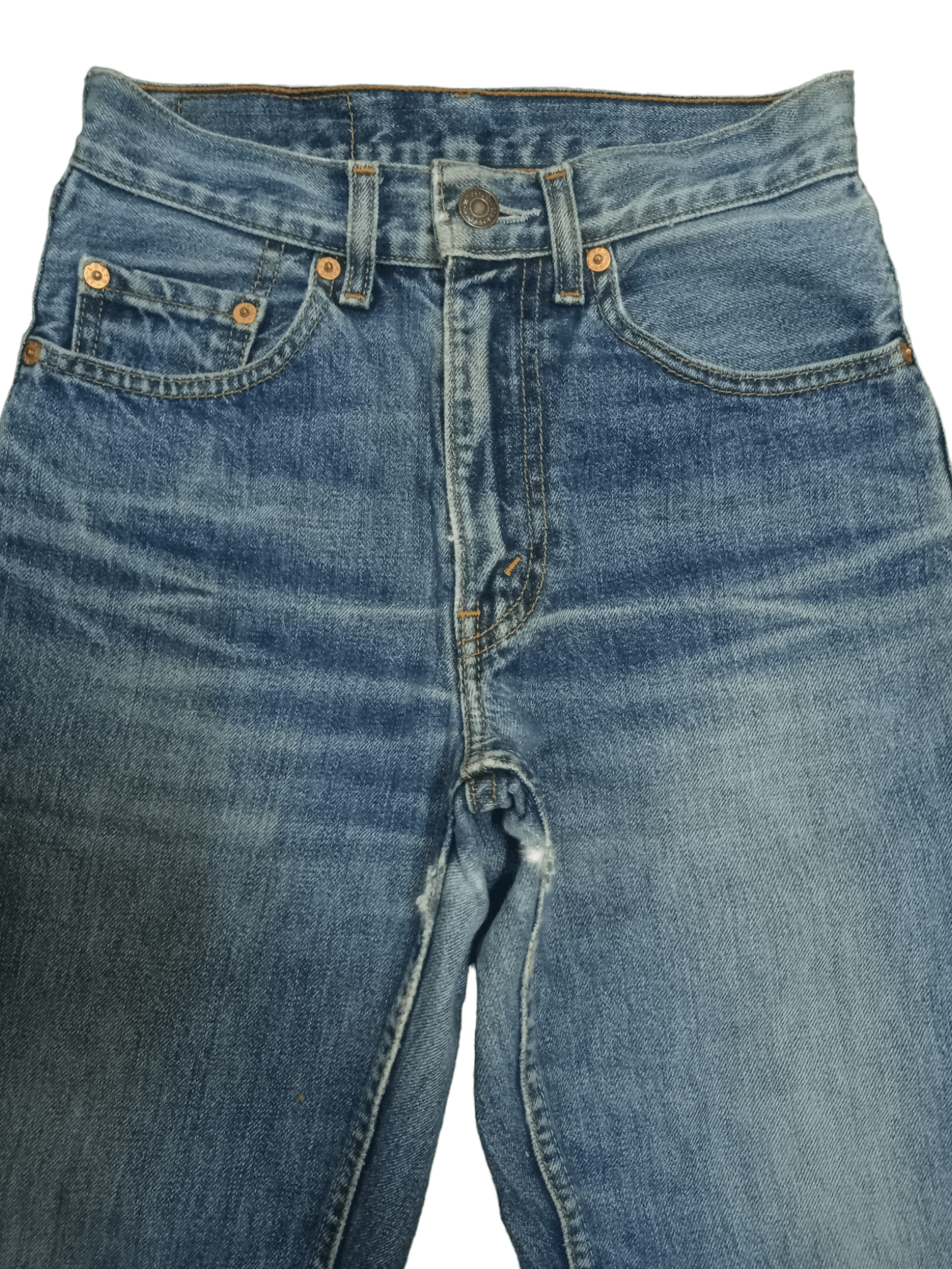 Levi's Vintage 90s Levis 557 Blue Wash Distressed Jeans 24x26 Size 24" / US 00 / IT 34 - 5 Thumbnail