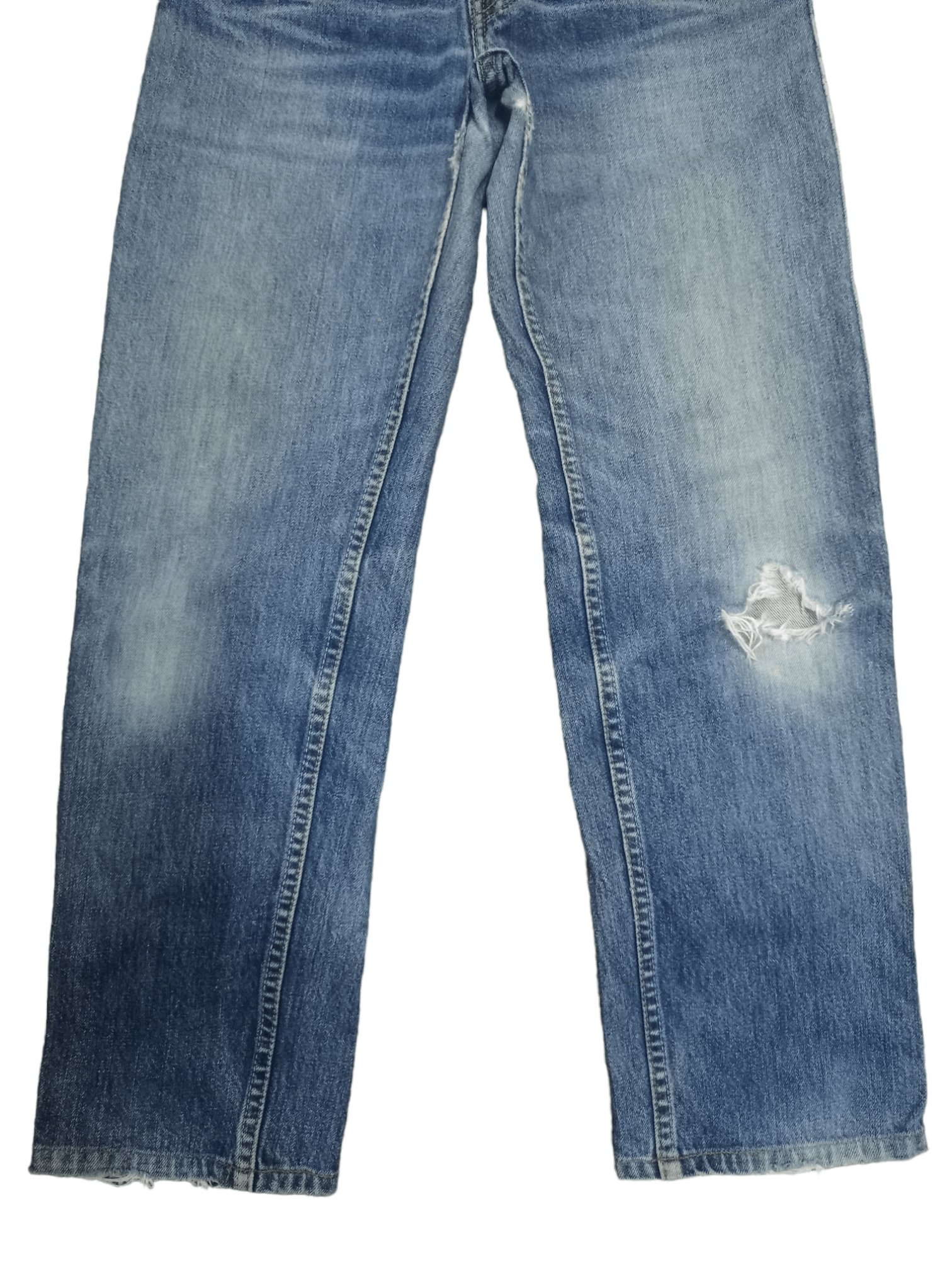 Levi's Vintage 90s Levis 557 Blue Wash Distressed Jeans 24x26 Size 24" / US 00 / IT 34 - 7 Thumbnail