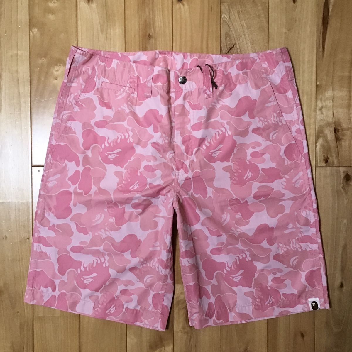 Bape Fire camo pink nylon shorts BAPE flame a bathing ape ★size M Size US 32 / EU 48 - 1 Thumbnail