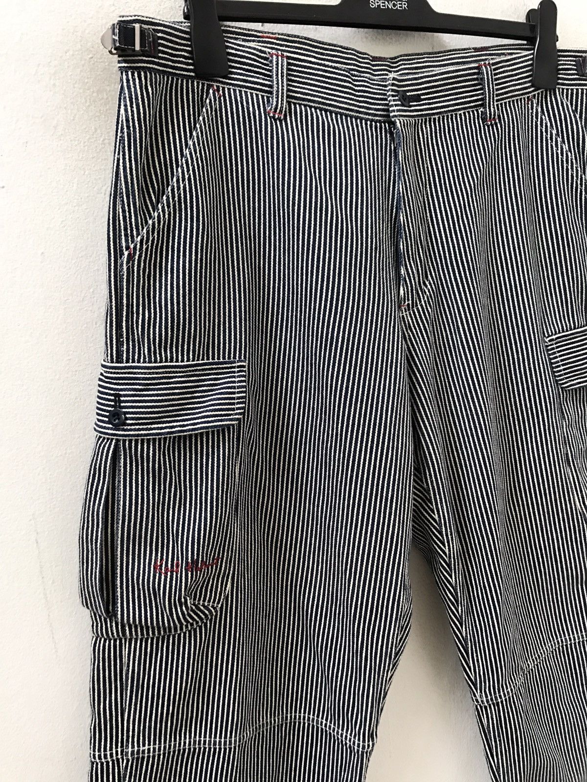 Karl Helmut Karl Helmut Hickory Stripe Baggy Wide Cargo Trouser Denim Size US 34 / EU 50 - 5 Thumbnail