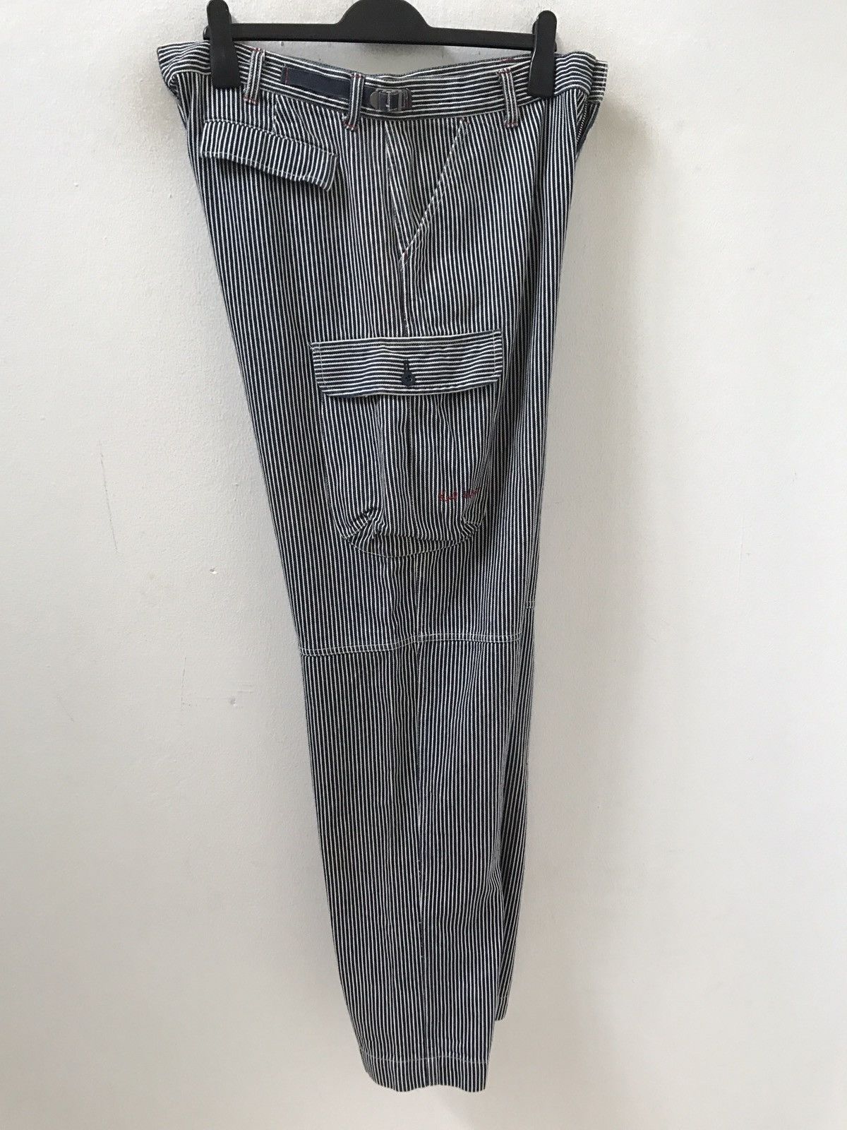 Karl Helmut Karl Helmut Hickory Stripe Baggy Wide Cargo Trouser Denim Size US 34 / EU 50 - 14 Thumbnail