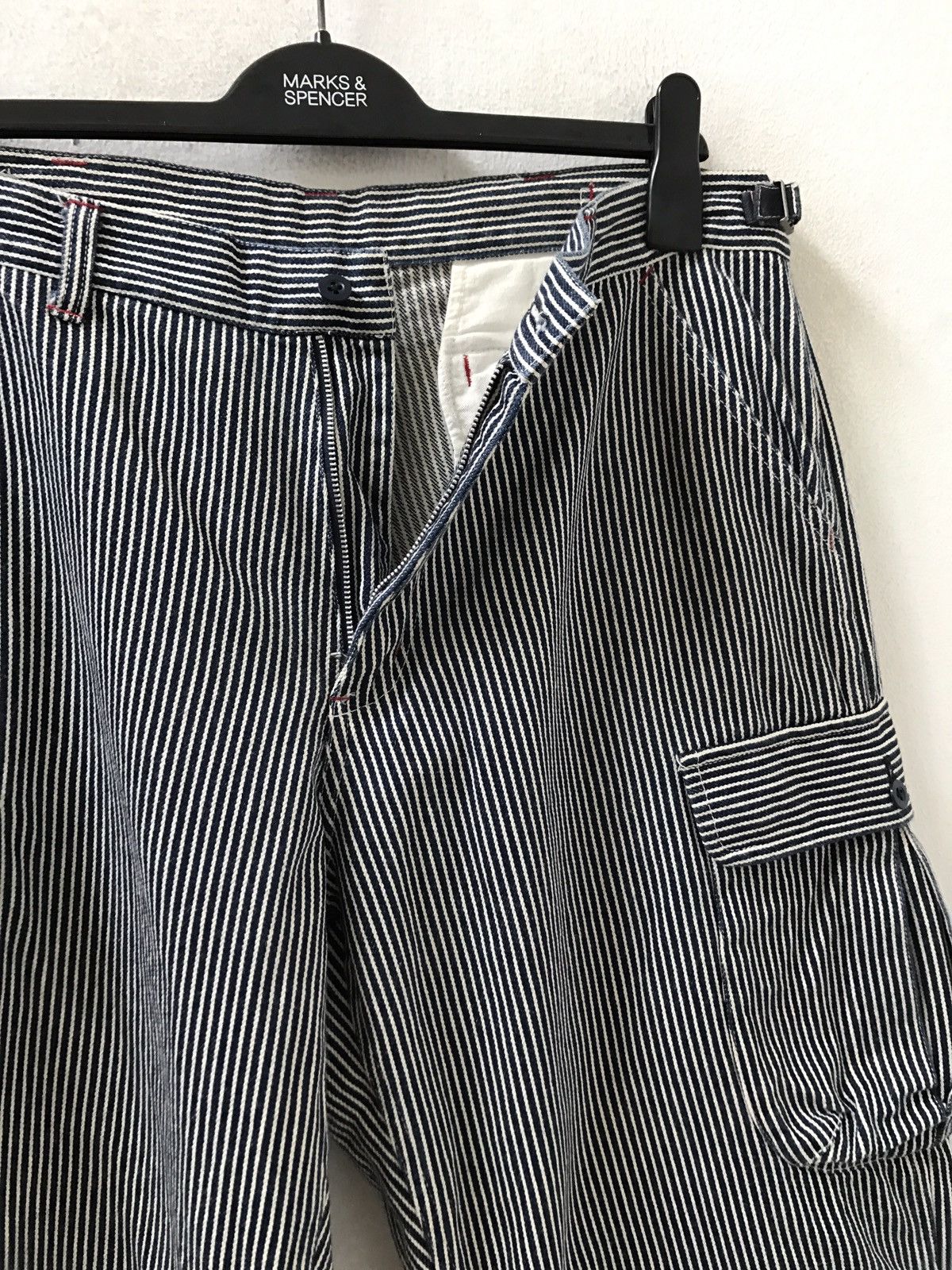 Karl Helmut Karl Helmut Hickory Stripe Baggy Wide Cargo Trouser Denim Size US 34 / EU 50 - 3 Thumbnail
