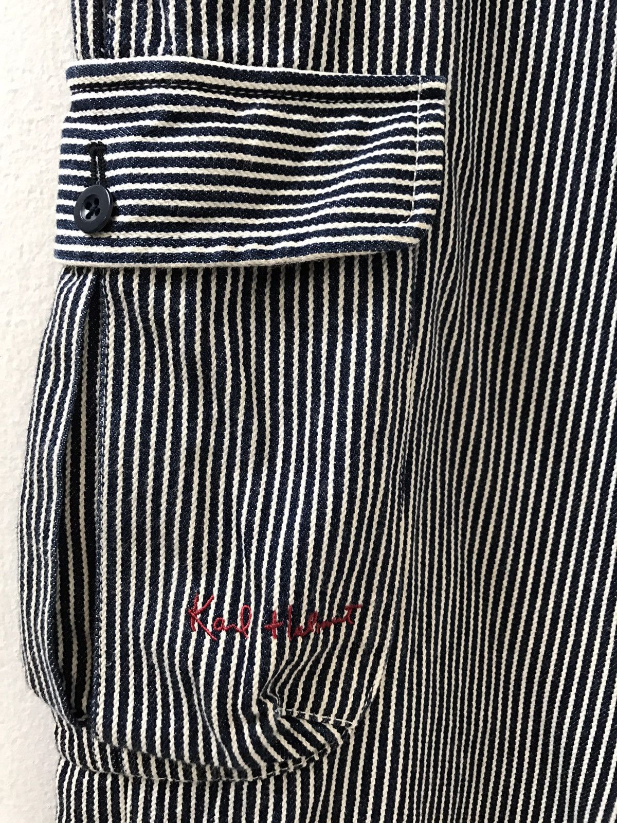 Karl Helmut Karl Helmut Hickory Stripe Baggy Wide Cargo Trouser Denim Size US 34 / EU 50 - 6 Thumbnail