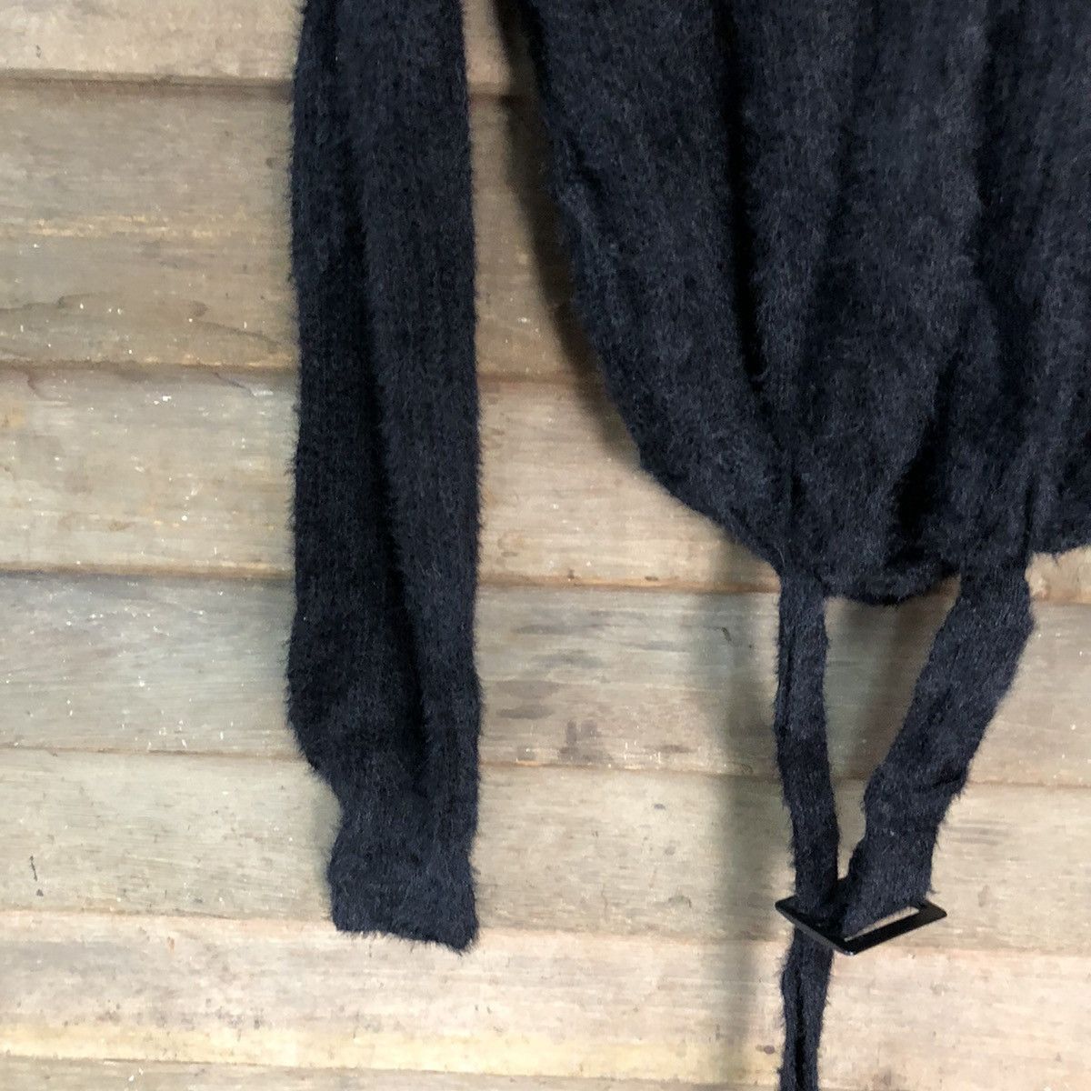 Vintage Spiral Girl Black Shag Shaggy Fur Mohair Cardigan #6972 Size US M / EU 48-50 / 2 - 4 Thumbnail