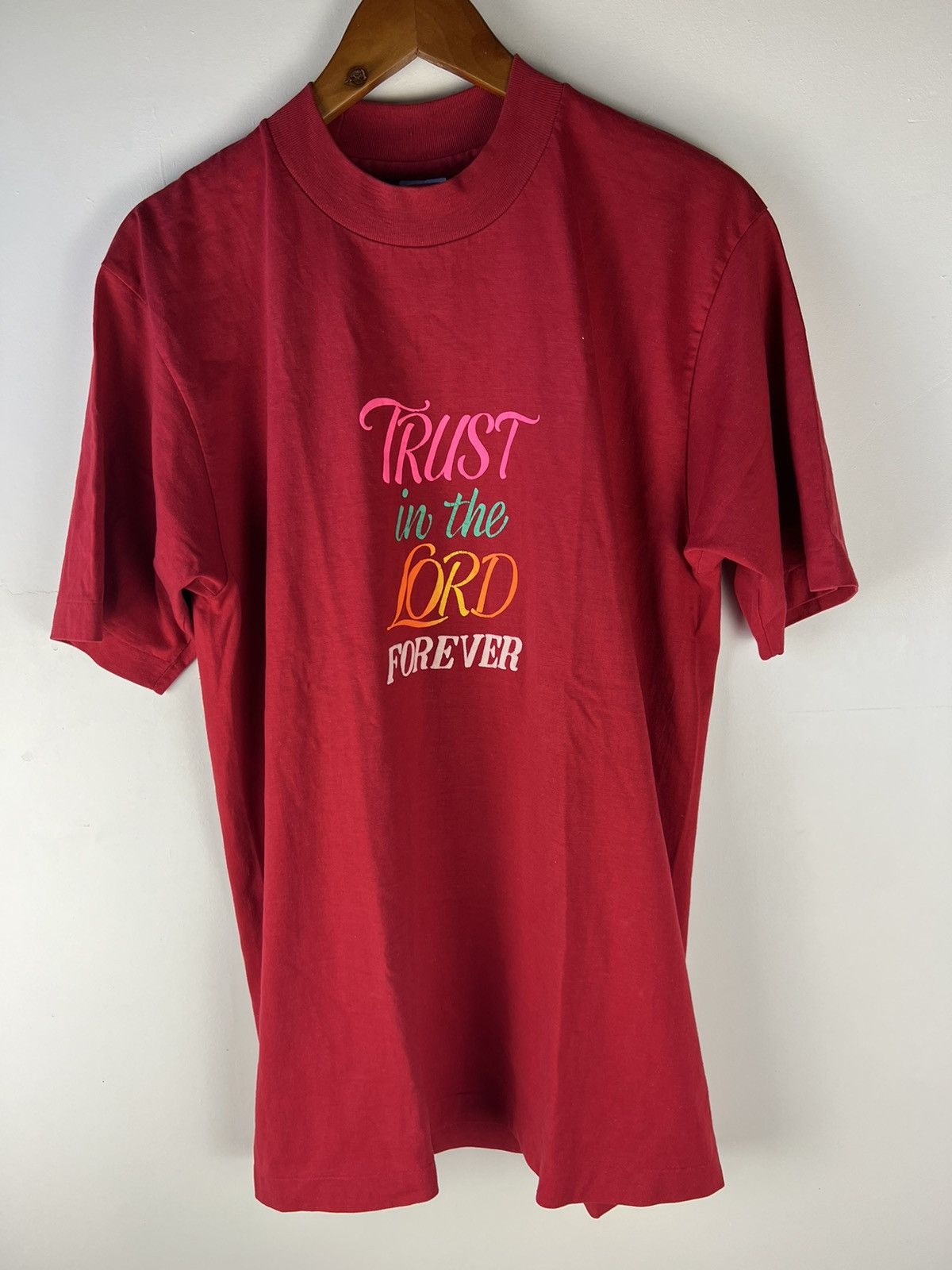Vintage Vintage trust in the lord forever tee Size US M / EU 48-50 / 2 - 1 Thumbnail