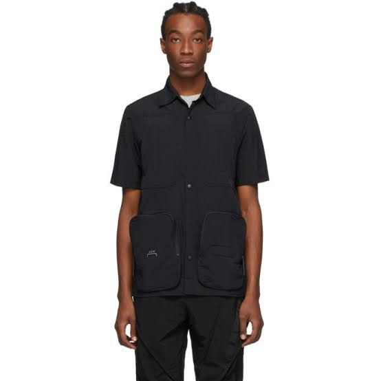 Black Conbusier Padded Short Sleeve Shirt Cargo Utility