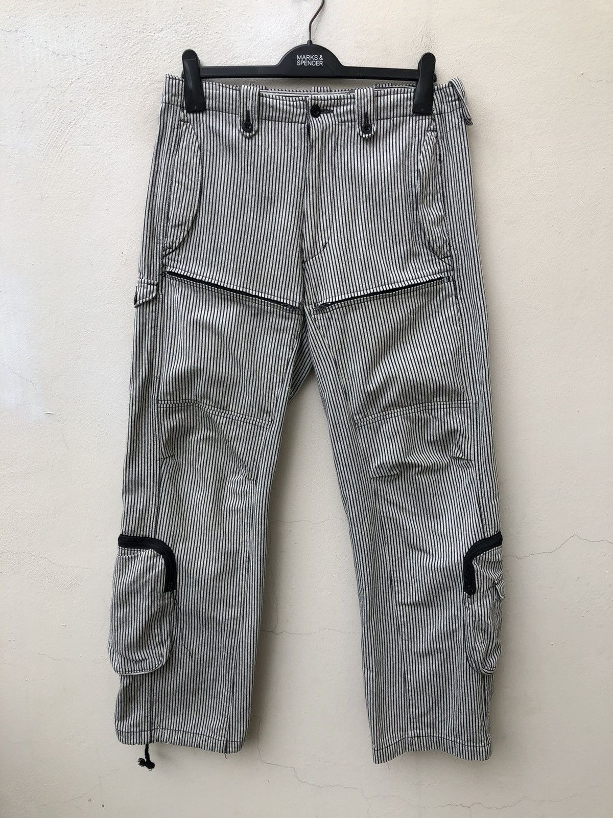 Vintage Slap Shot Japan Stripe Tactical Parachute Cargo Trouser Pant Size US 31 - 7 Thumbnail