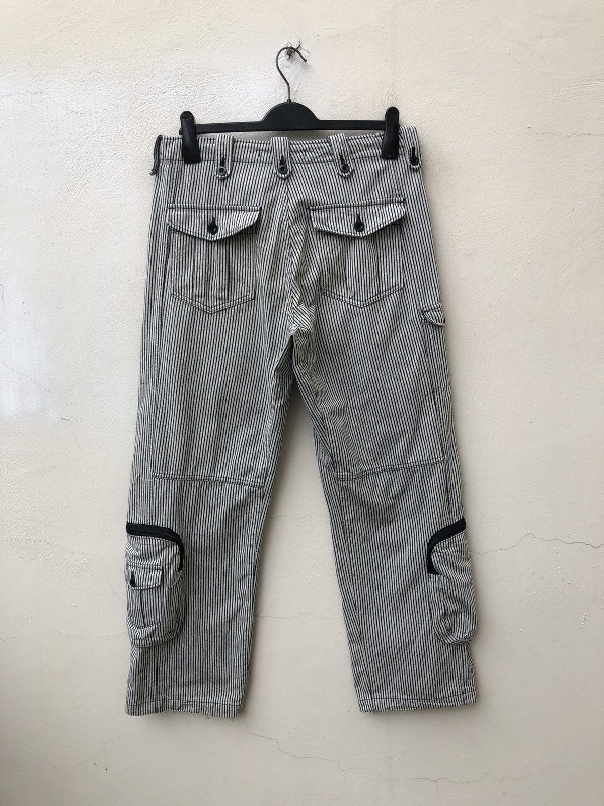 Vintage Slap Shot Japan Stripe Tactical Parachute Cargo Trouser Pant Size US 31 - 13 Thumbnail
