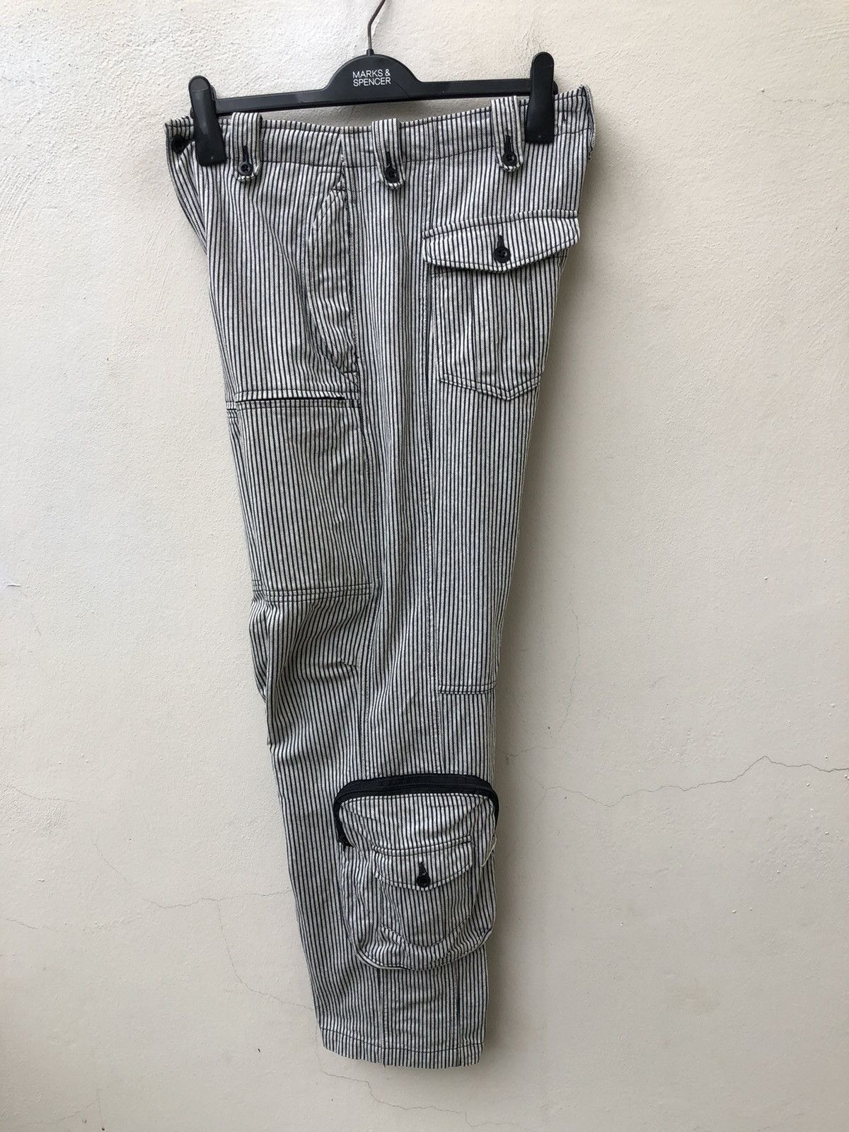Vintage Slap Shot Japan Stripe Tactical Parachute Cargo Trouser Pant Size US 31 - 18 Thumbnail