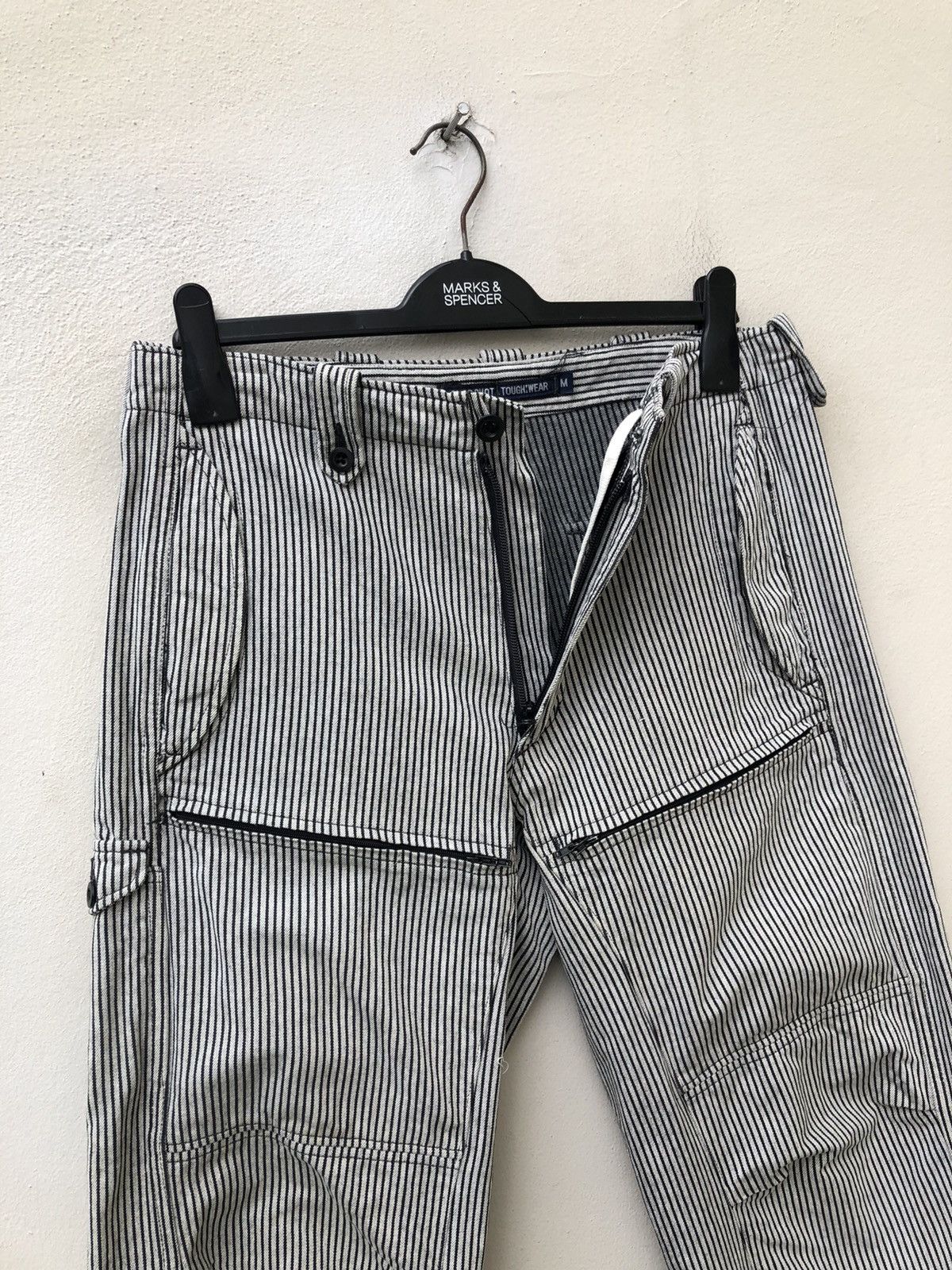 Vintage Slap Shot Japan Stripe Tactical Parachute Cargo Trouser Pant Size US 31 - 9 Thumbnail