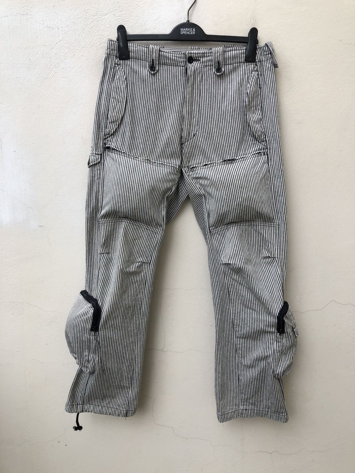 Vintage Slap Shot Japan Stripe Tactical Parachute Cargo Trouser Pant Size US 31 - 6 Thumbnail