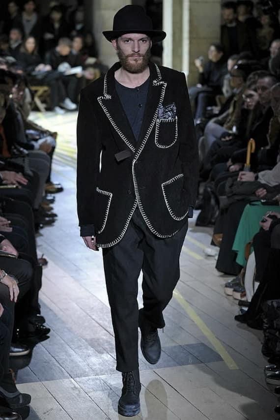 Pre-owned Yohji Yamamoto Runway Fall12 Rayon Blend Blazer Jacket In Black