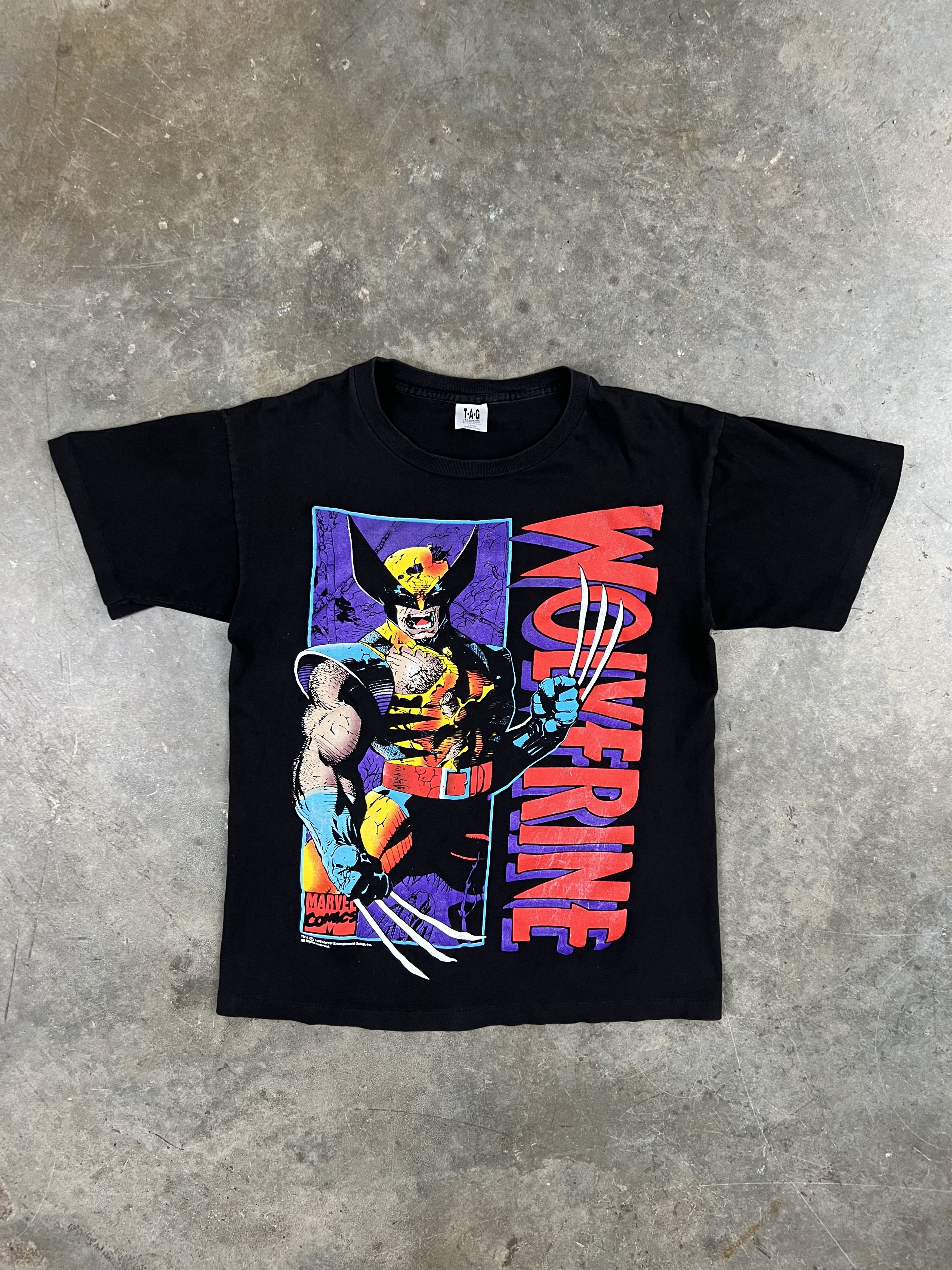 Marvel Comics GRAIL Vintage 1993 Wolverine Marvel Comics Tee Black Large Size US L / EU 52-54 / 3 - 1 Thumbnail
