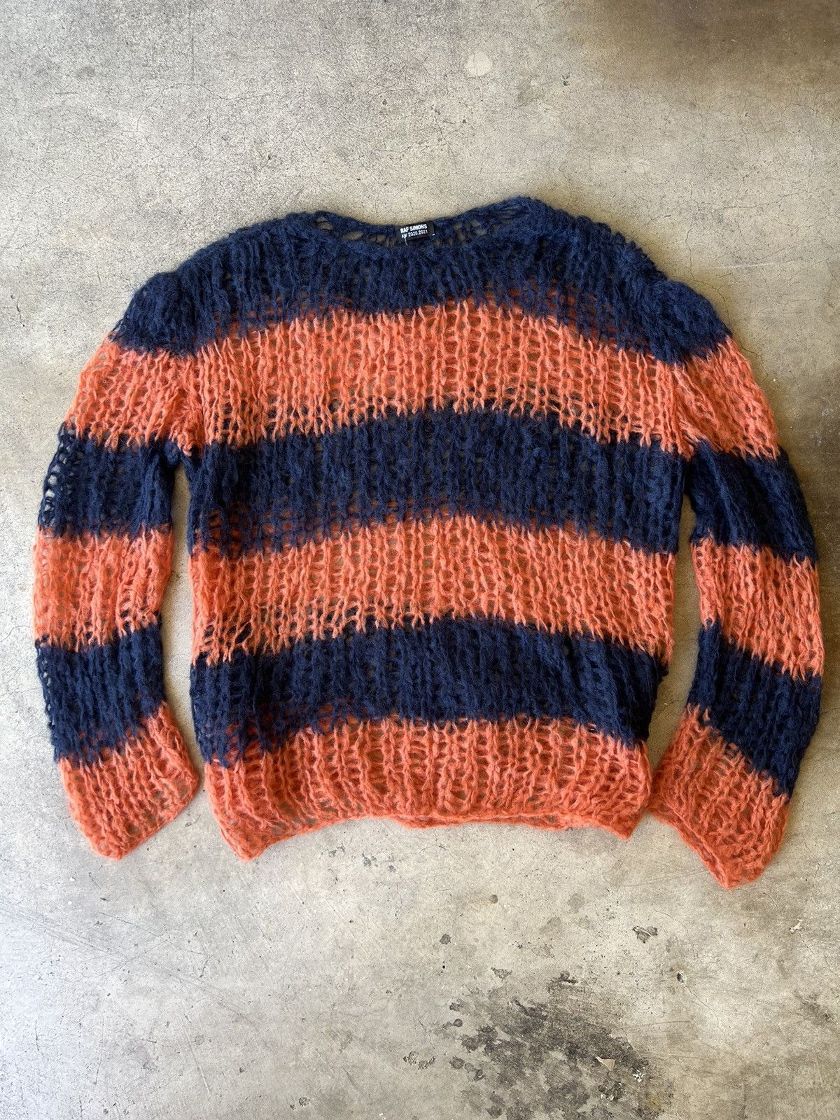 AW13 Raf Simons Striped Mohair Punk Knit Raf Simons Striped Mohair