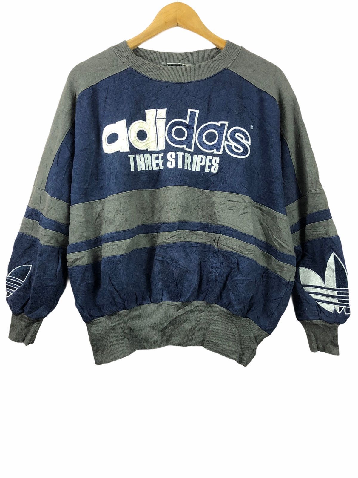 Adidas VINTAGE THREE STRIPES BIG LOGO PATCH HIP HOP SWEATHIRTS Size US L / EU 52-54 / 3 - 1 Thumbnail