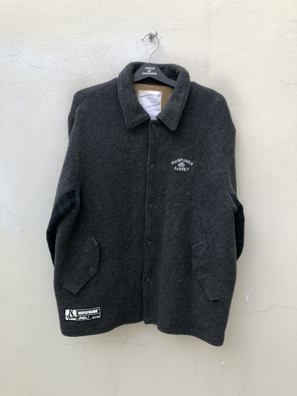 Vintage Madpager Japan Neo Tokyo Snap Button Heavy Wool Jacket Size US XL / EU 56 / 4 - 2 Thumbnail