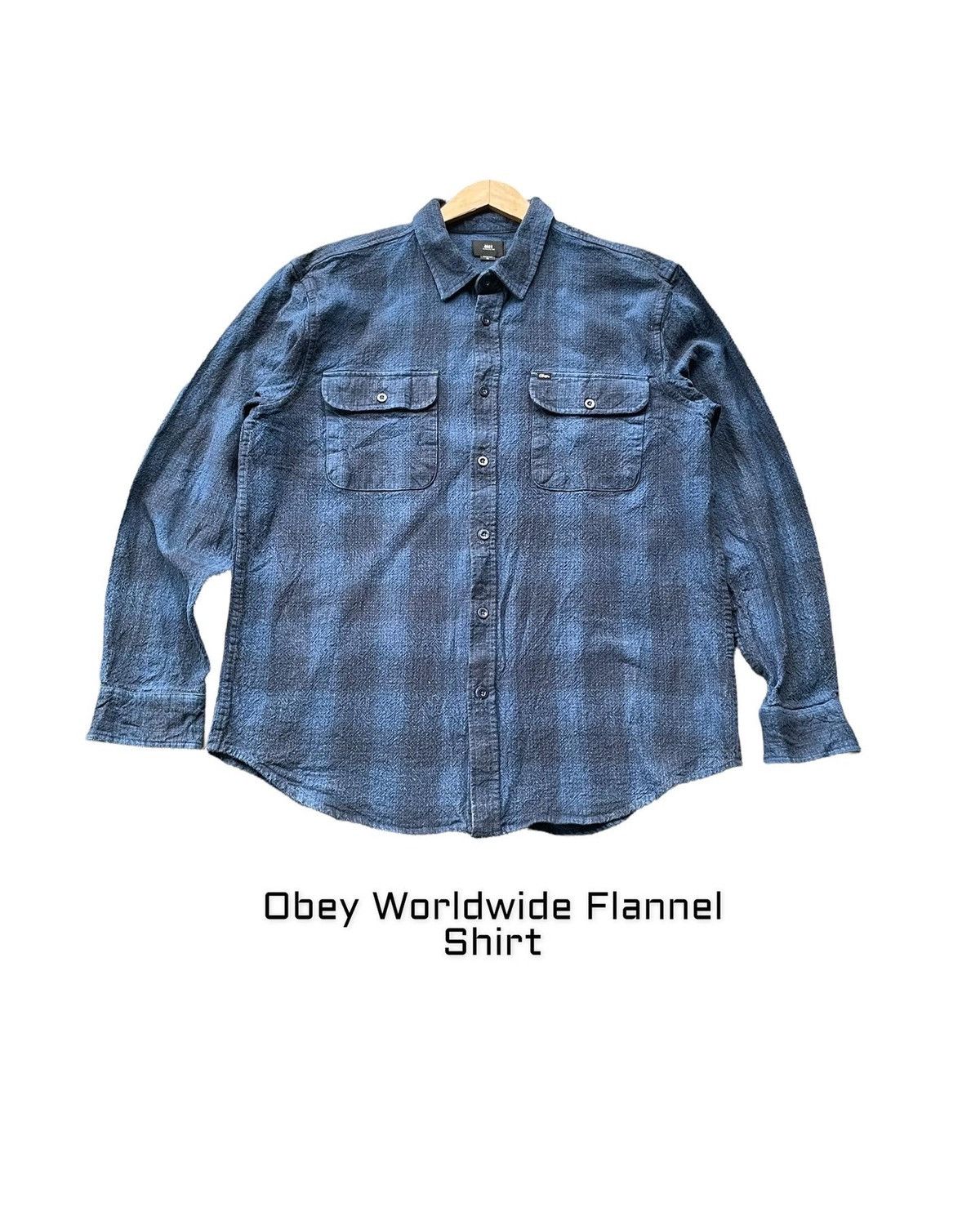 Flannel Obey Flannel Shirt Size US XL / EU 56 / 4 - 1 Thumbnail