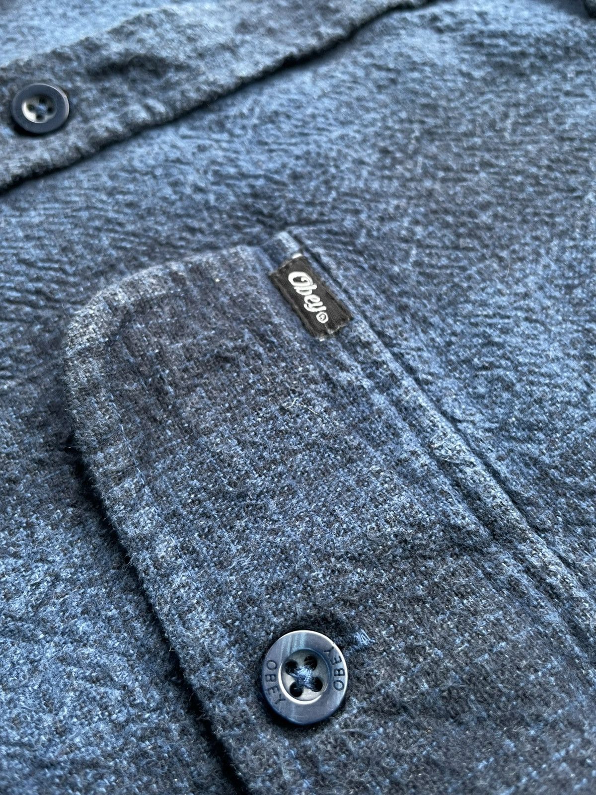 Flannel Obey Flannel Shirt Size US XL / EU 56 / 4 - 13 Thumbnail