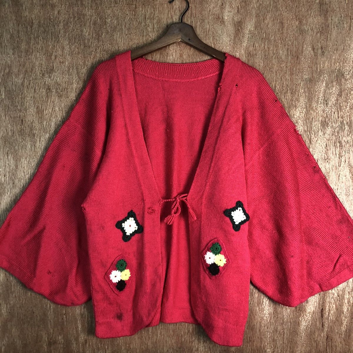 Homespun Knitwear DLL Japan distressed vintage art kimono knitwear #c168 Size US M / EU 48-50 / 2 - 3 Thumbnail