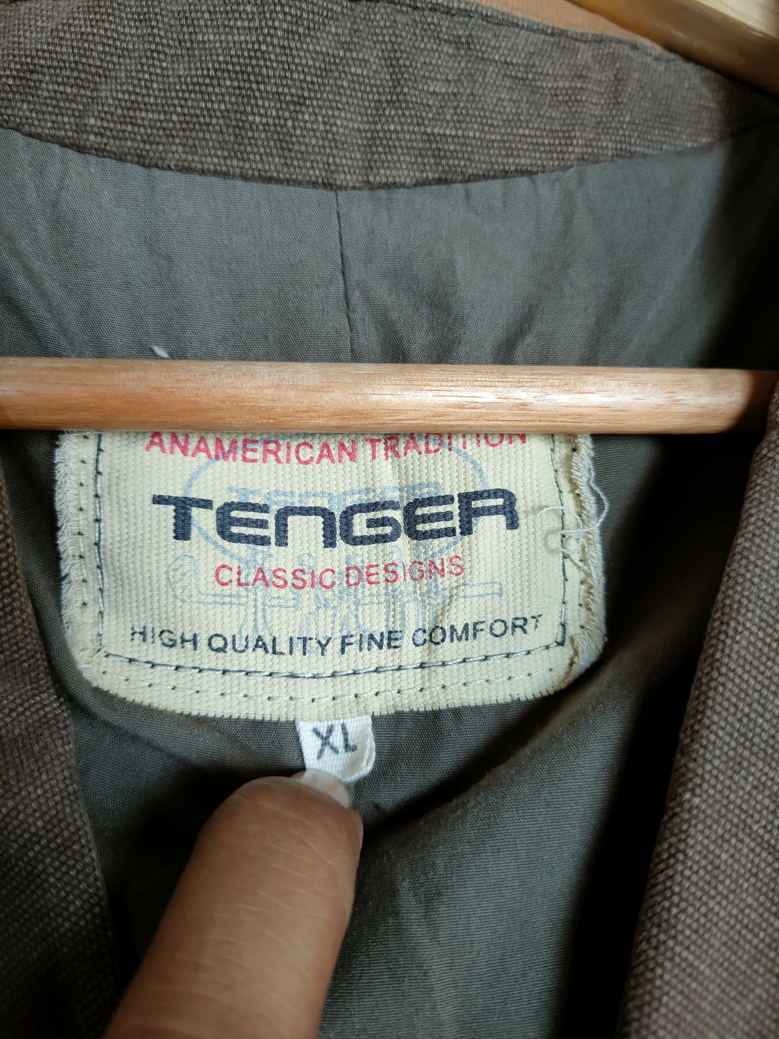 Japanese Brand Tenger Classic Design brown cargo cardigan #S001 Size US L / EU 52-54 / 3 - 6 Thumbnail