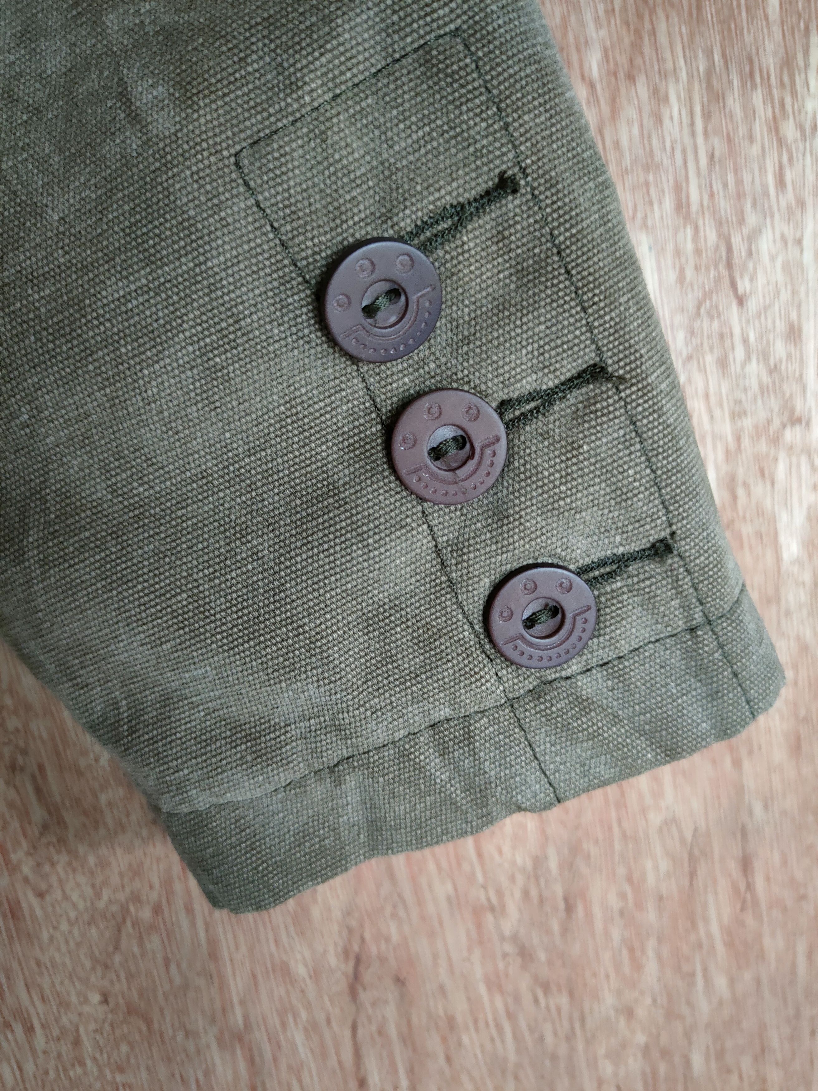 Japanese Brand Tenger Classic Design brown cargo cardigan #S001 Size US L / EU 52-54 / 3 - 14 Thumbnail