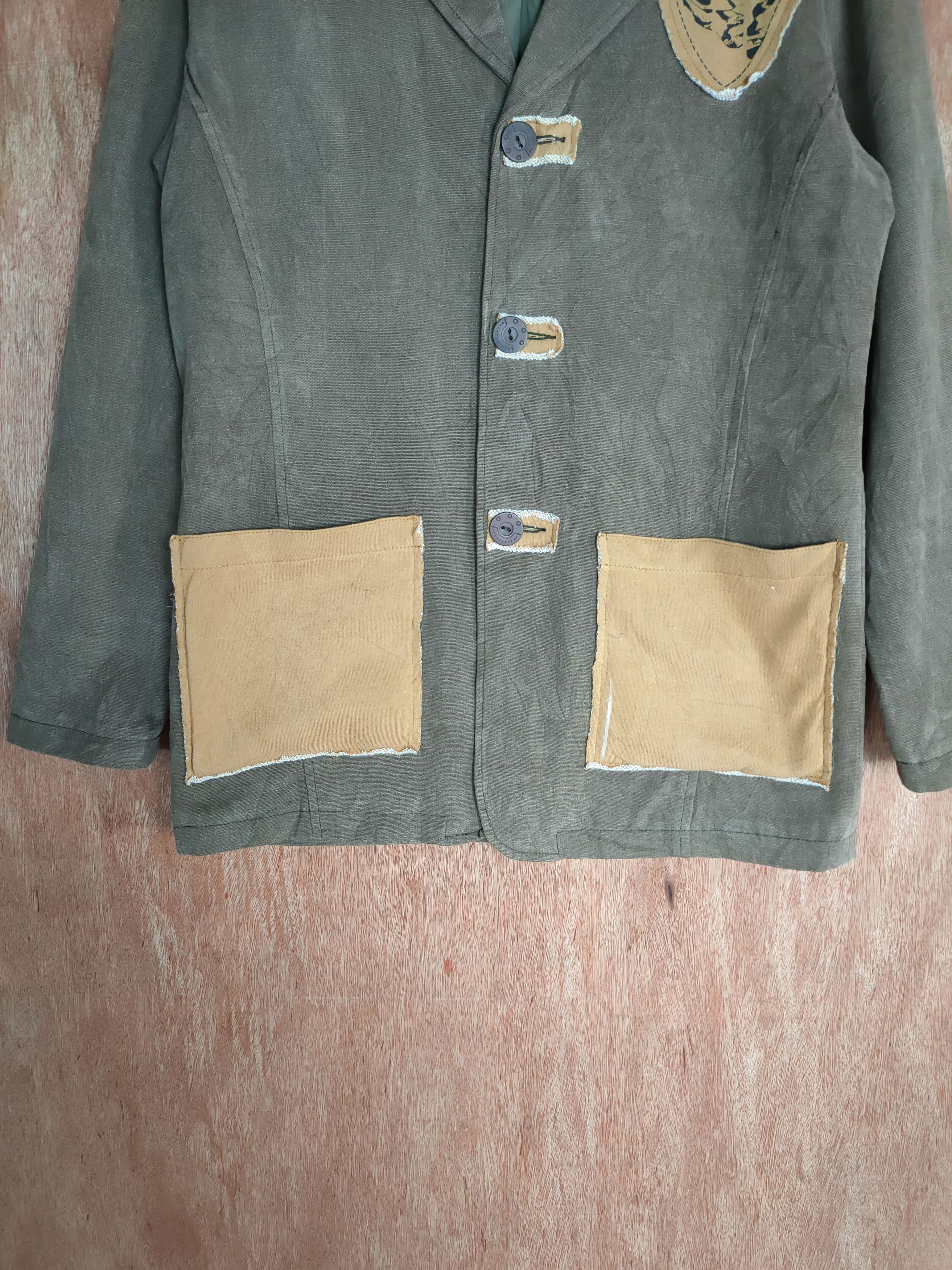 Japanese Brand Tenger Classic Design brown cargo cardigan #S001 Size US L / EU 52-54 / 3 - 3 Thumbnail