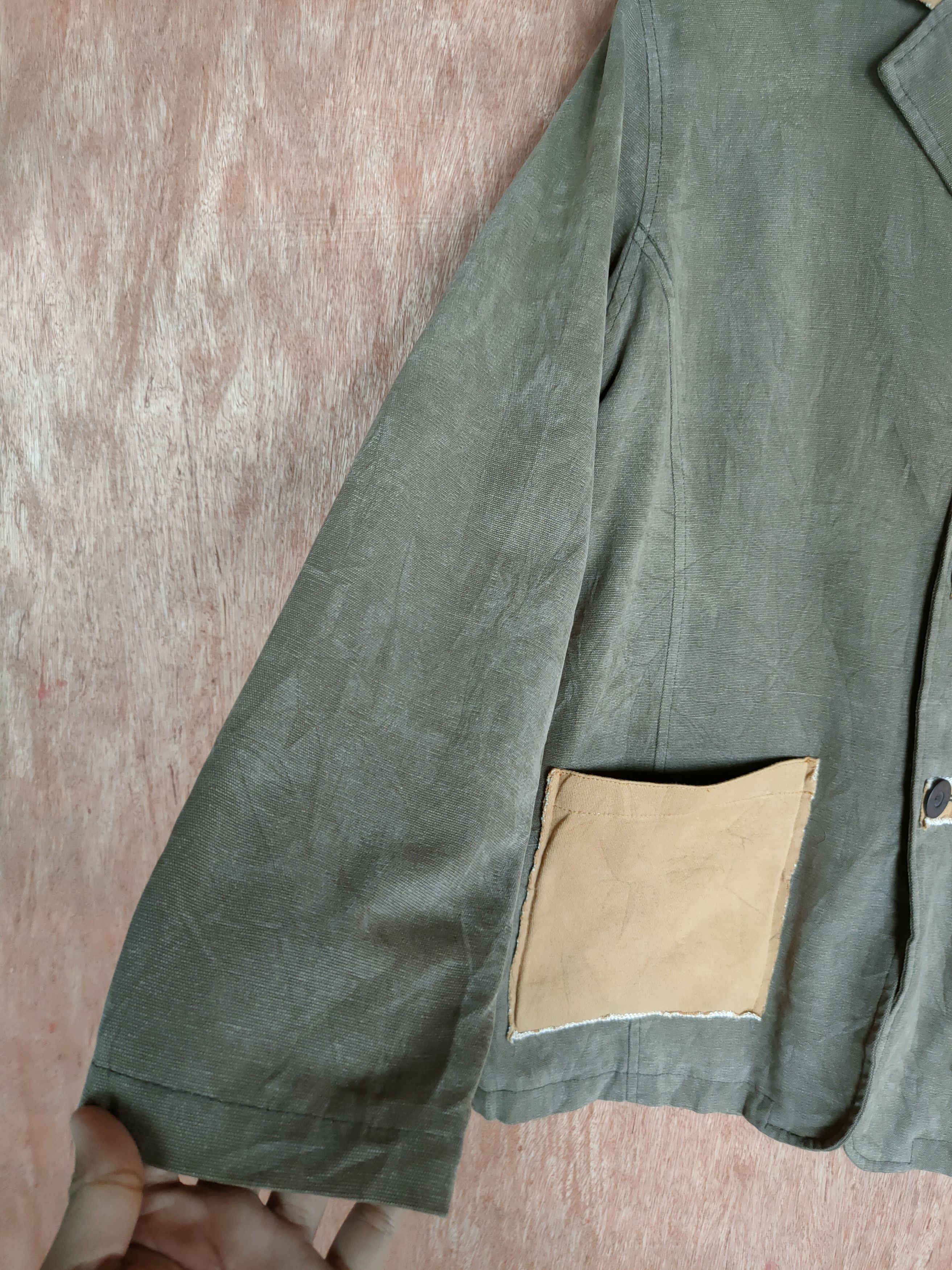 Japanese Brand Tenger Classic Design brown cargo cardigan #S001 Size US L / EU 52-54 / 3 - 10 Thumbnail