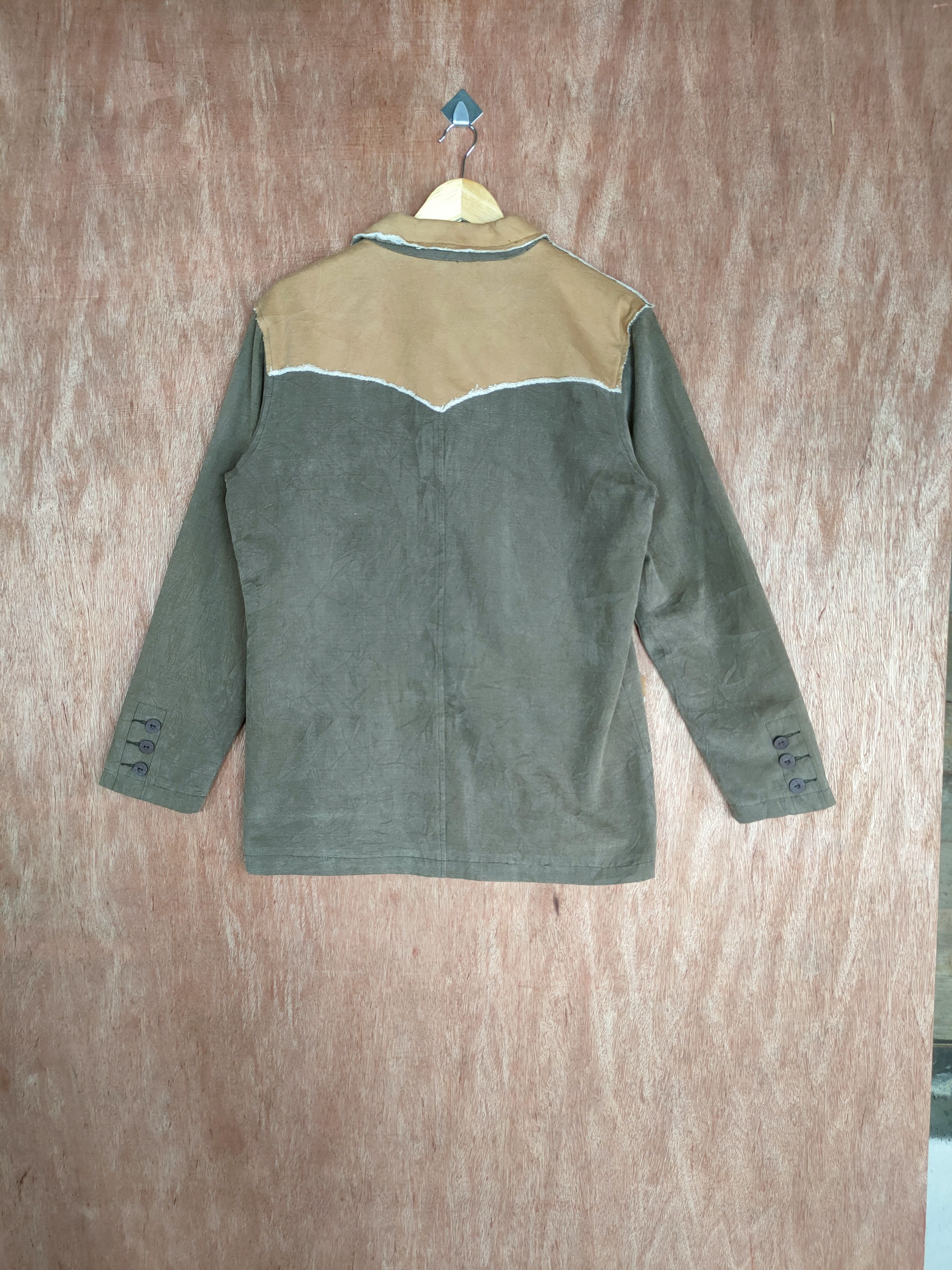 Japanese Brand Tenger Classic Design brown cargo cardigan #S001 Size US L / EU 52-54 / 3 - 11 Thumbnail