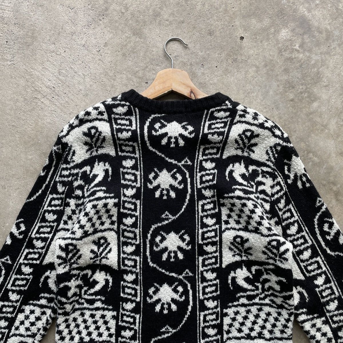 Japanese Brand Vintage Palls Pyra Black/White Full Print Button Up Cardigan Size US S / EU 44-46 / 1 - 11 Thumbnail