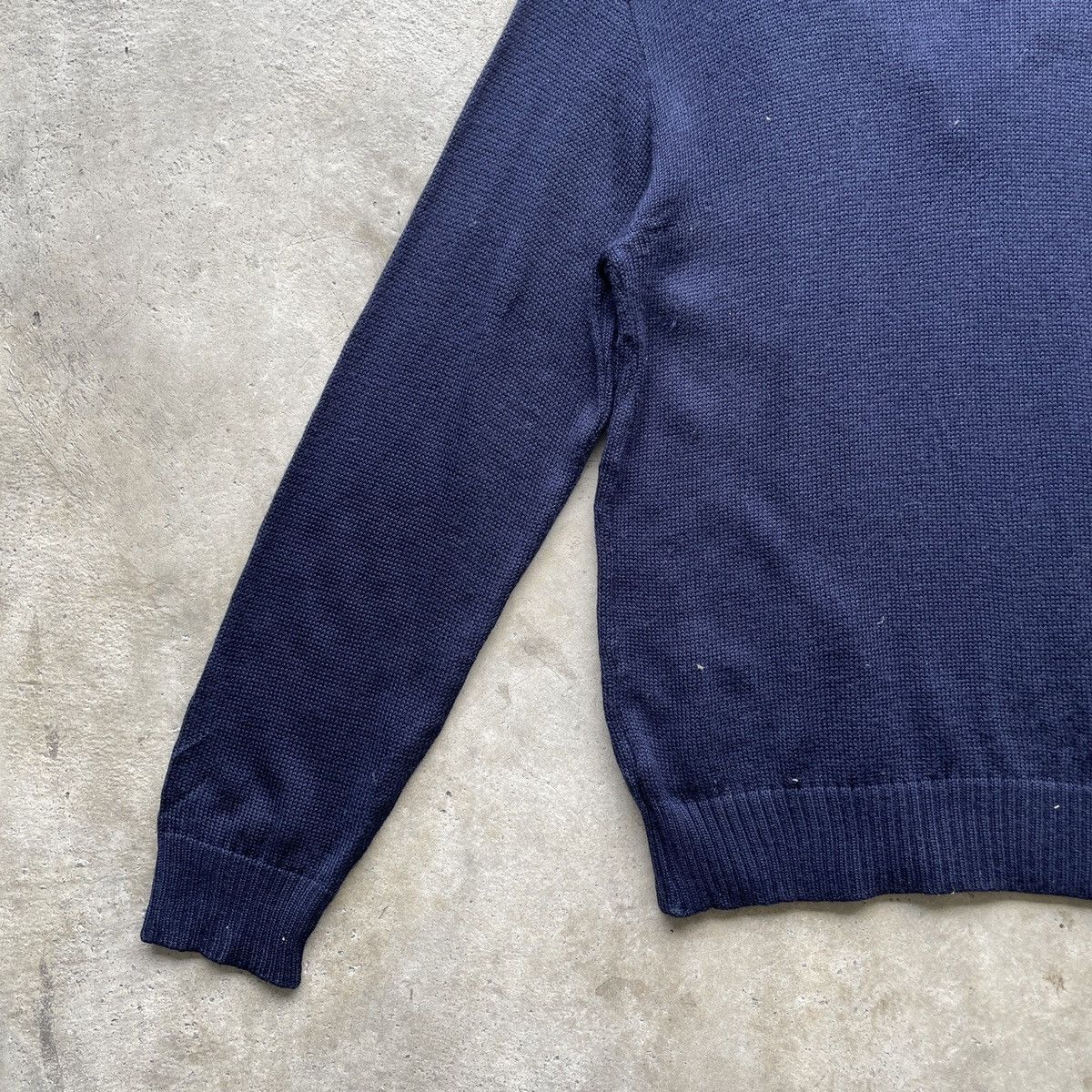 Japanese Brand Vintage Fuji Yacht Dark Blue V-neck Knitwear Sweater Jumper Size US M / EU 48-50 / 2 - 8 Thumbnail