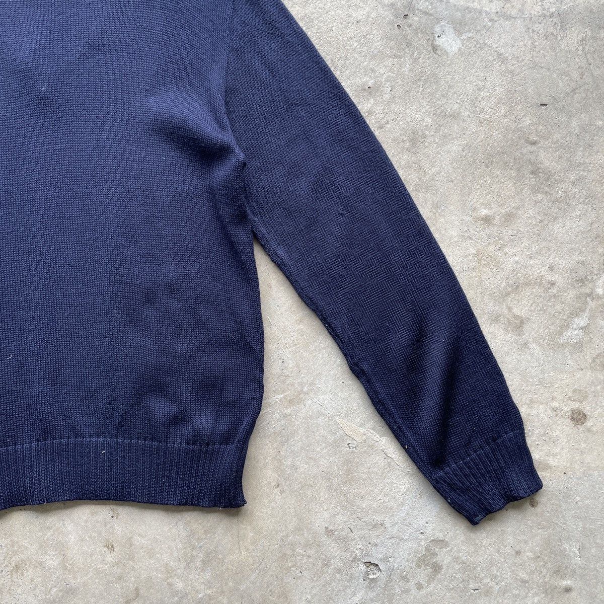 Japanese Brand Vintage Fuji Yacht Dark Blue V-neck Knitwear Sweater Jumper Size US M / EU 48-50 / 2 - 9 Thumbnail