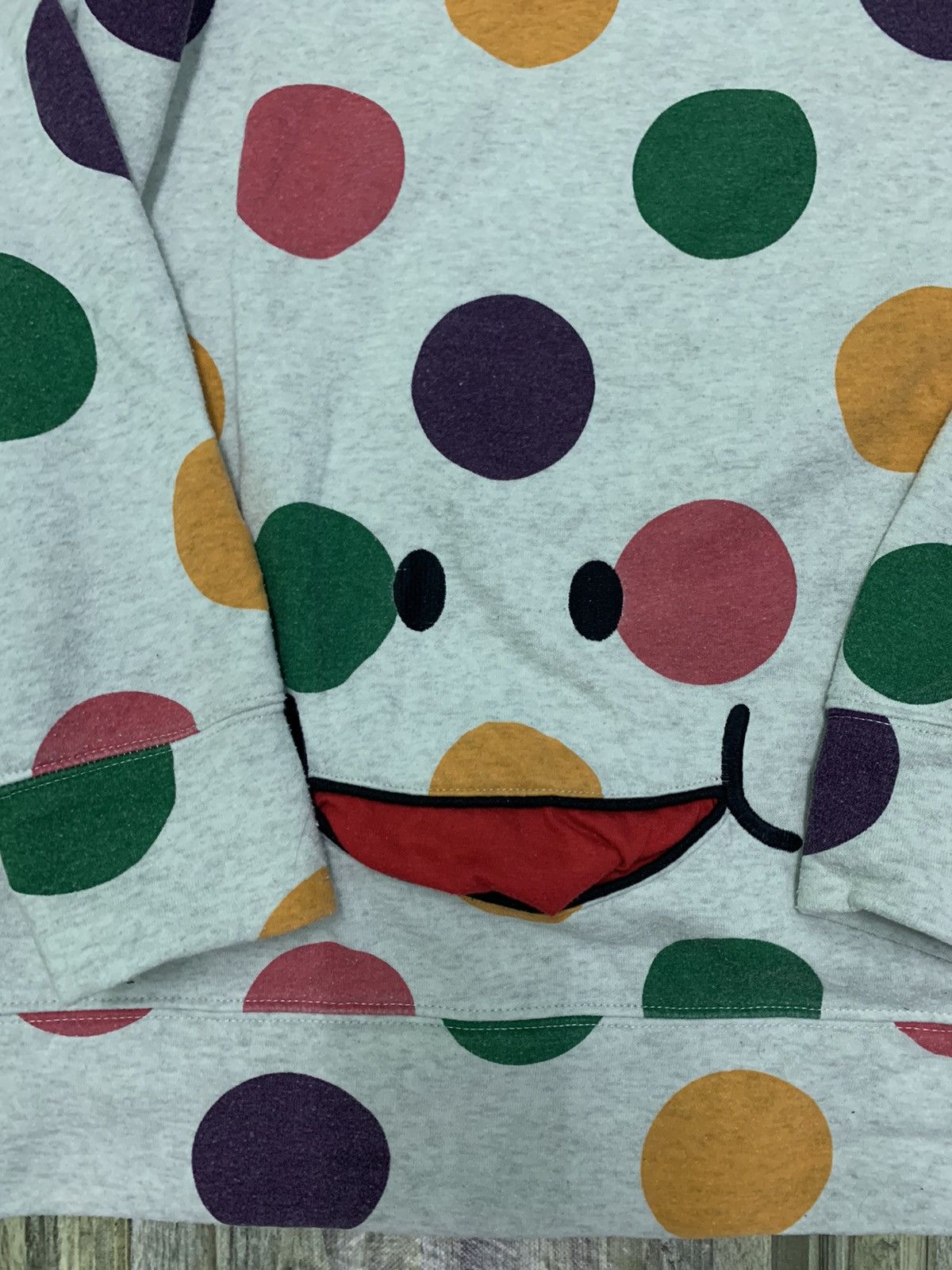 Japanese Brand Nice Polka Dot Up Smile Hoodies Size US L / EU 52-54 / 3 - 9 Thumbnail