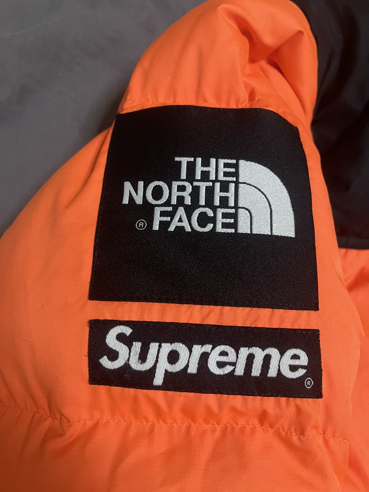 Supreme × The North Face Supreme tnf the north face leaves orange nuptse Jacket Size US M / EU 48-50 / 2 - 3 Thumbnail