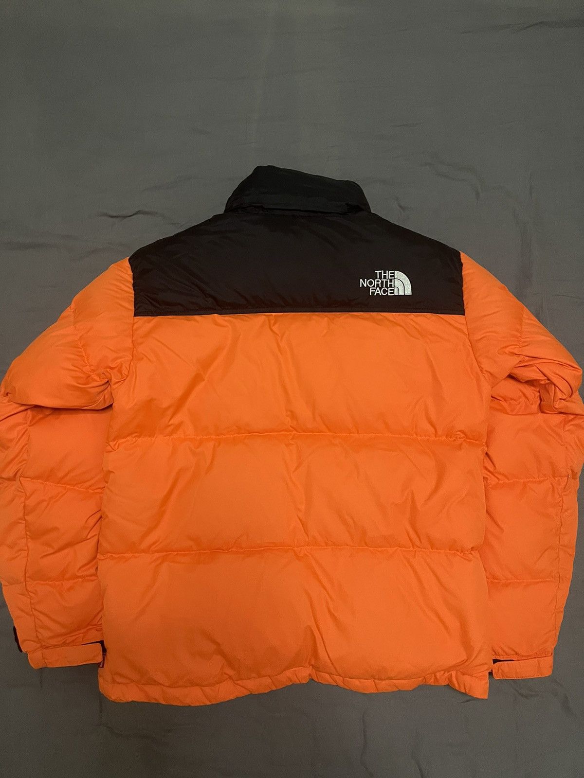 Supreme Supreme tnf the north face leaves orange nuptse Jacket Grailed