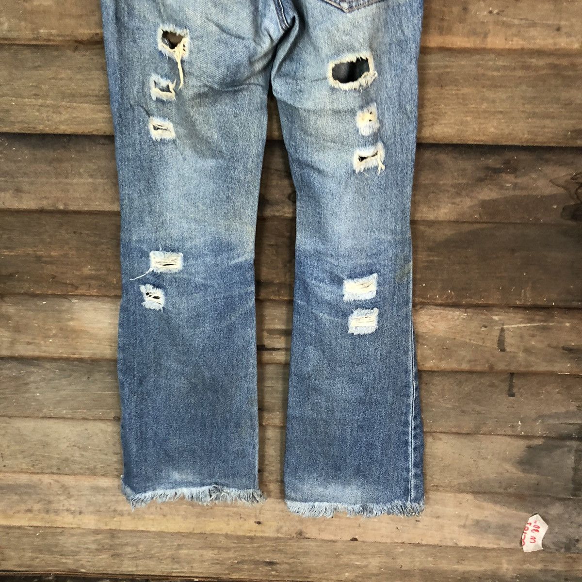 Japanese Brand Japan vintage bootcut Distressed Denim Pants #5139 Size 29" - 13 Thumbnail