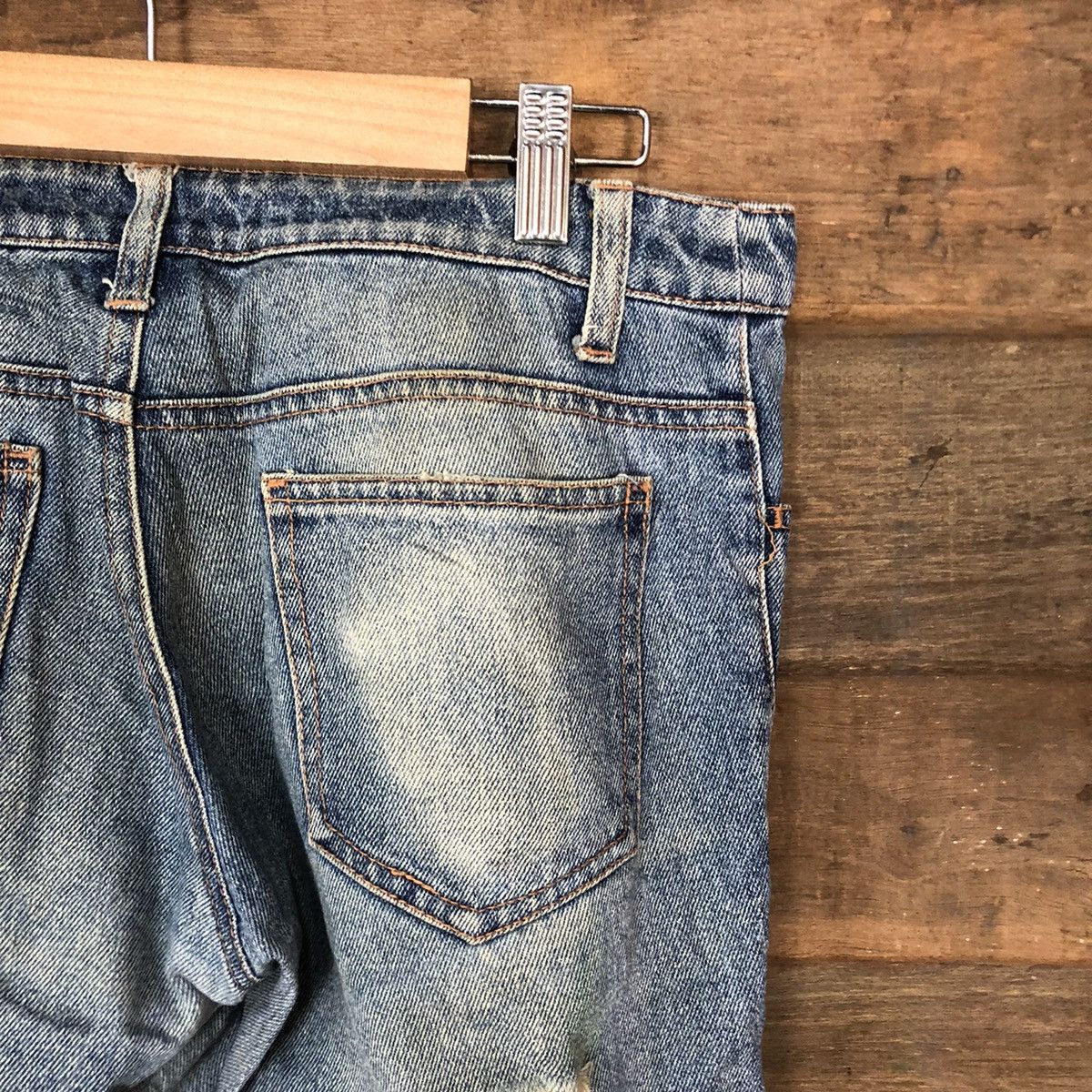Japanese Brand Japan vintage bootcut Distressed Denim Pants #5139 Size 29" - 15 Thumbnail
