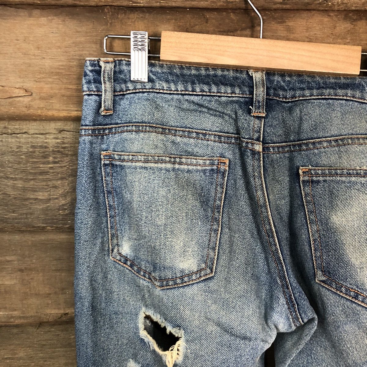 Japanese Brand Japan vintage bootcut Distressed Denim Pants #5139 Size 29" - 14 Thumbnail