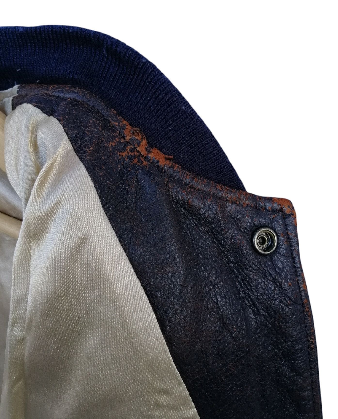 Harley Davidson × Vintage Vintage Harley Davidson Leather Varsity Jacket Size US S / EU 44-46 / 1 - 20 Thumbnail