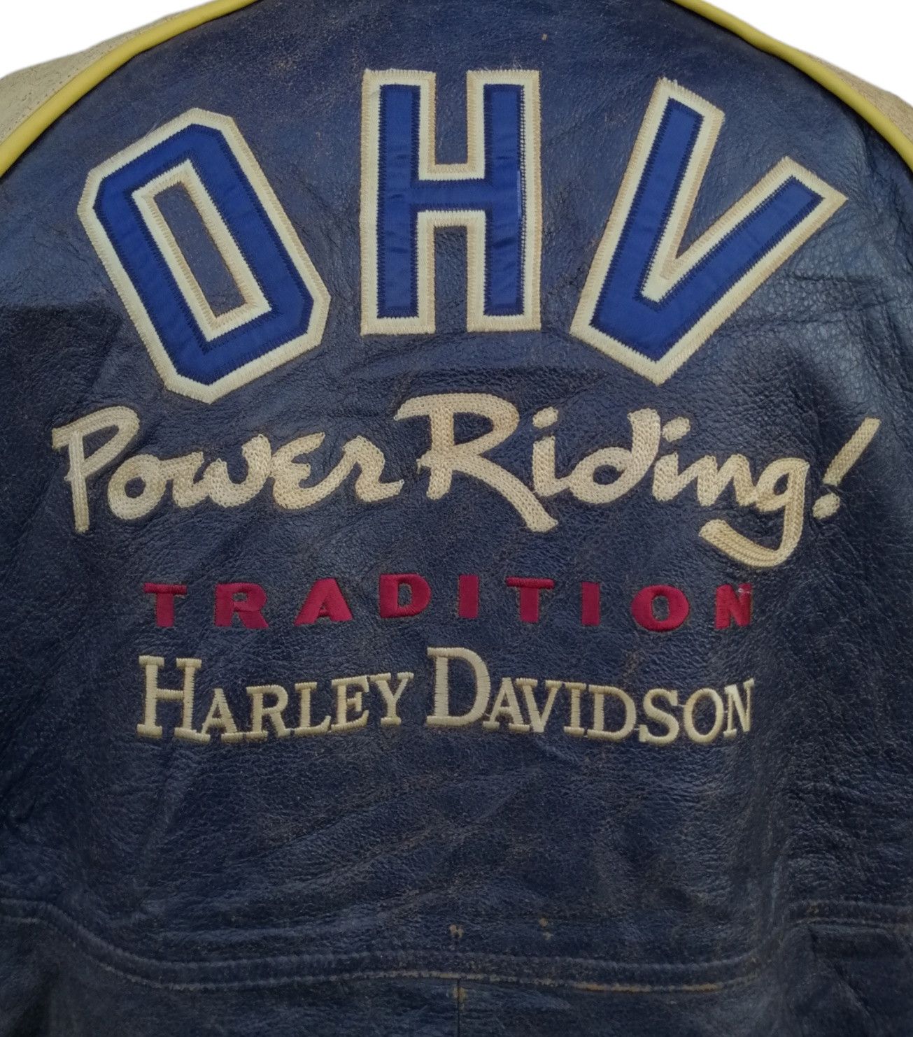 Harley Davidson × Vintage Vintage Harley Davidson Leather Varsity Jacket Size US S / EU 44-46 / 1 - 15 Thumbnail