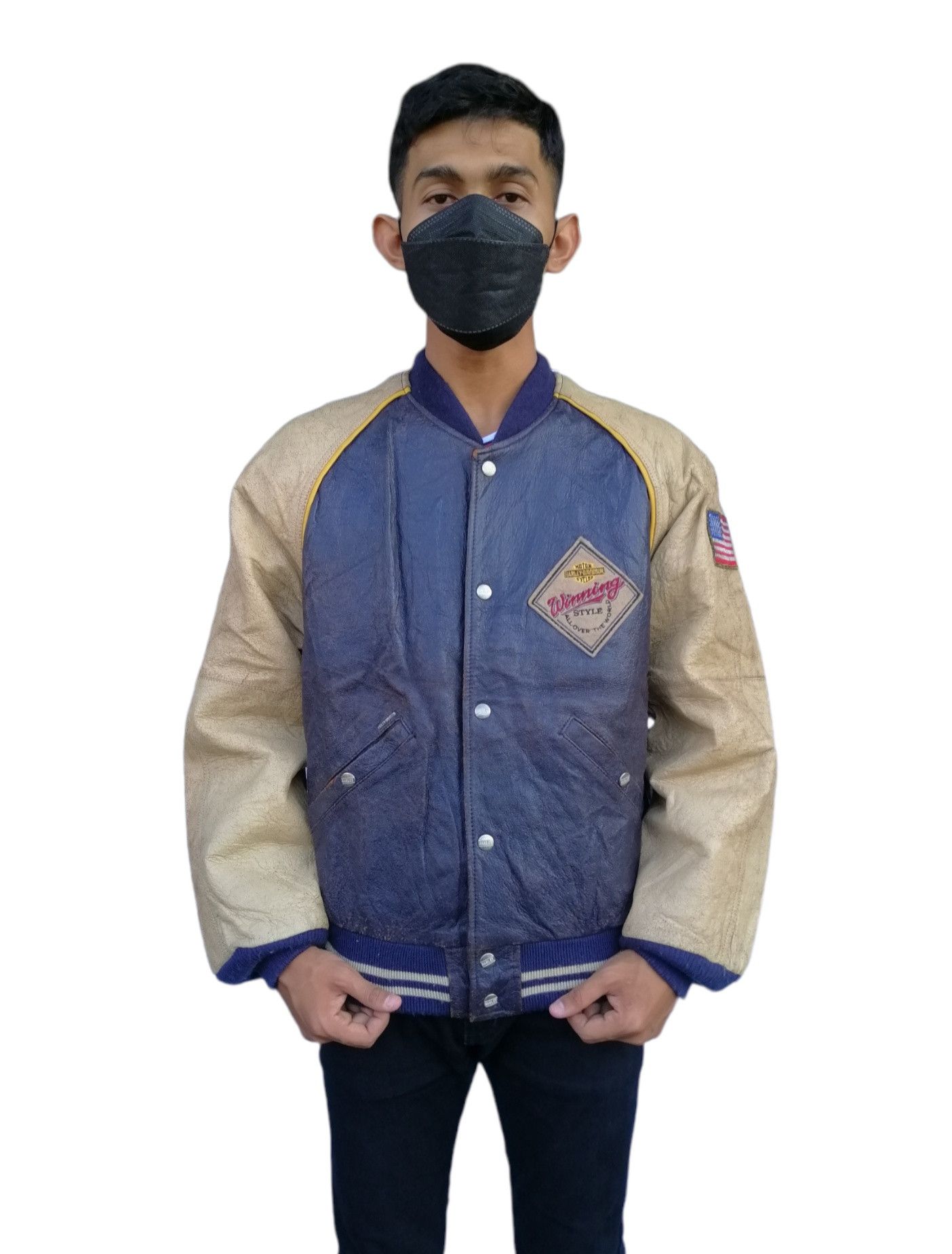 Harley Davidson × Vintage Vintage Harley Davidson Leather Varsity Jacket Size US S / EU 44-46 / 1 - 3 Thumbnail