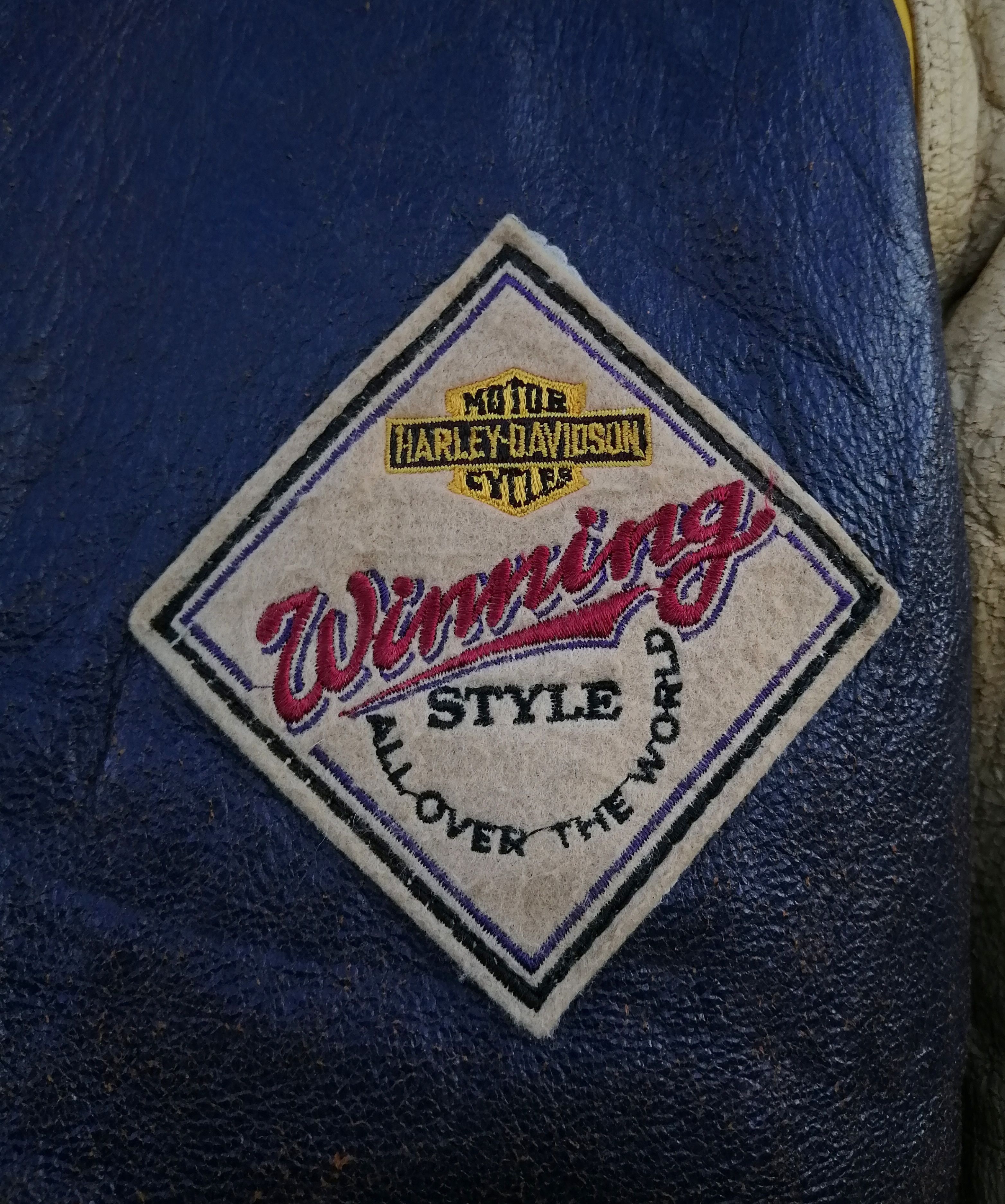 Harley Davidson × Vintage Vintage Harley Davidson Leather Varsity Jacket Size US S / EU 44-46 / 1 - 12 Thumbnail