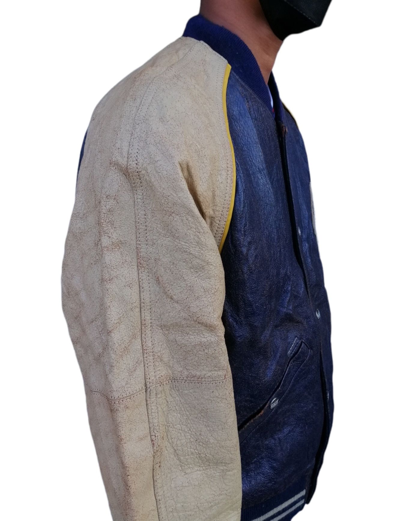 Harley Davidson × Vintage Vintage Harley Davidson Leather Varsity Jacket Size US S / EU 44-46 / 1 - 6 Thumbnail