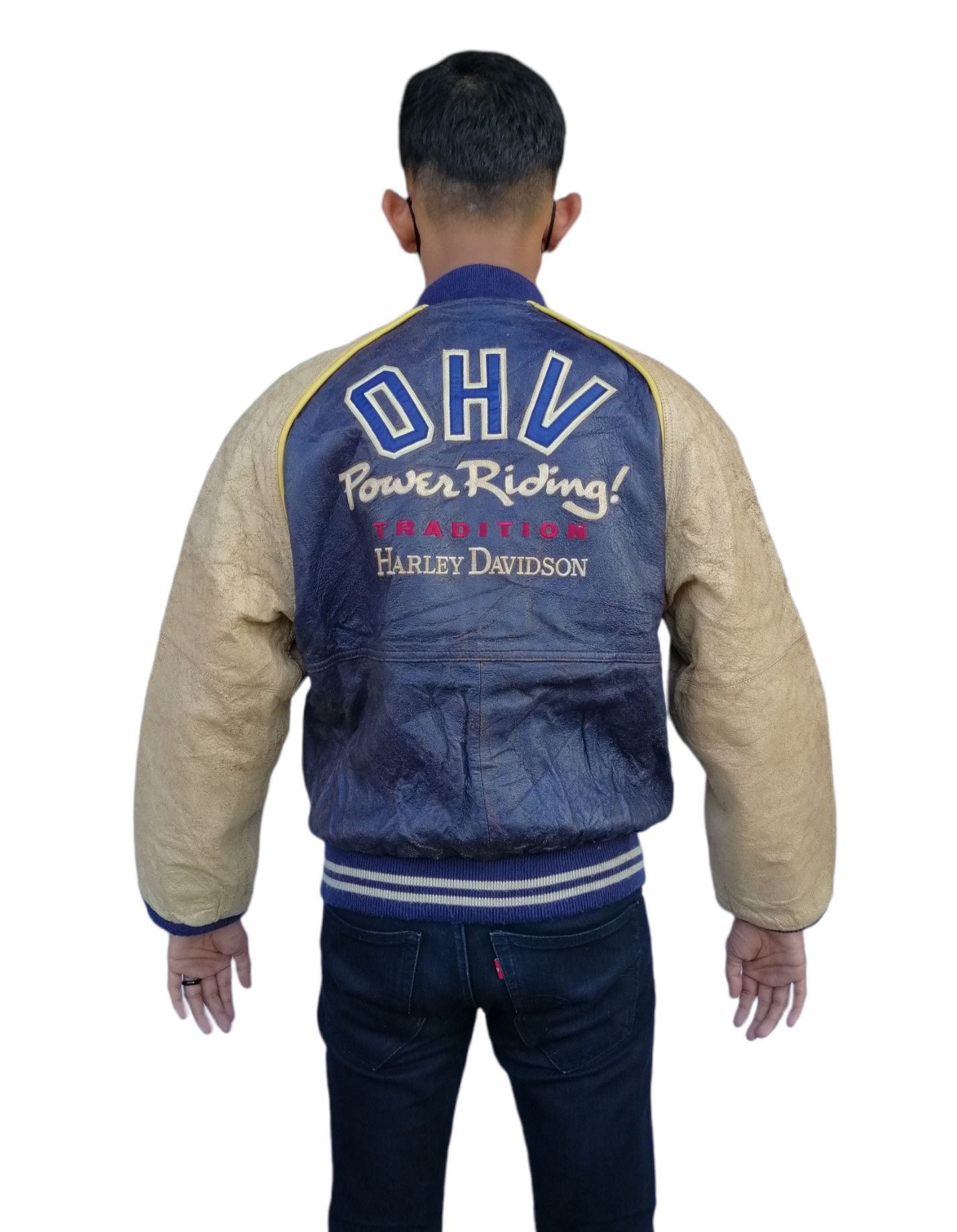 Harley Davidson × Vintage Vintage Harley Davidson Leather Varsity Jacket Size US S / EU 44-46 / 1 - 13 Thumbnail