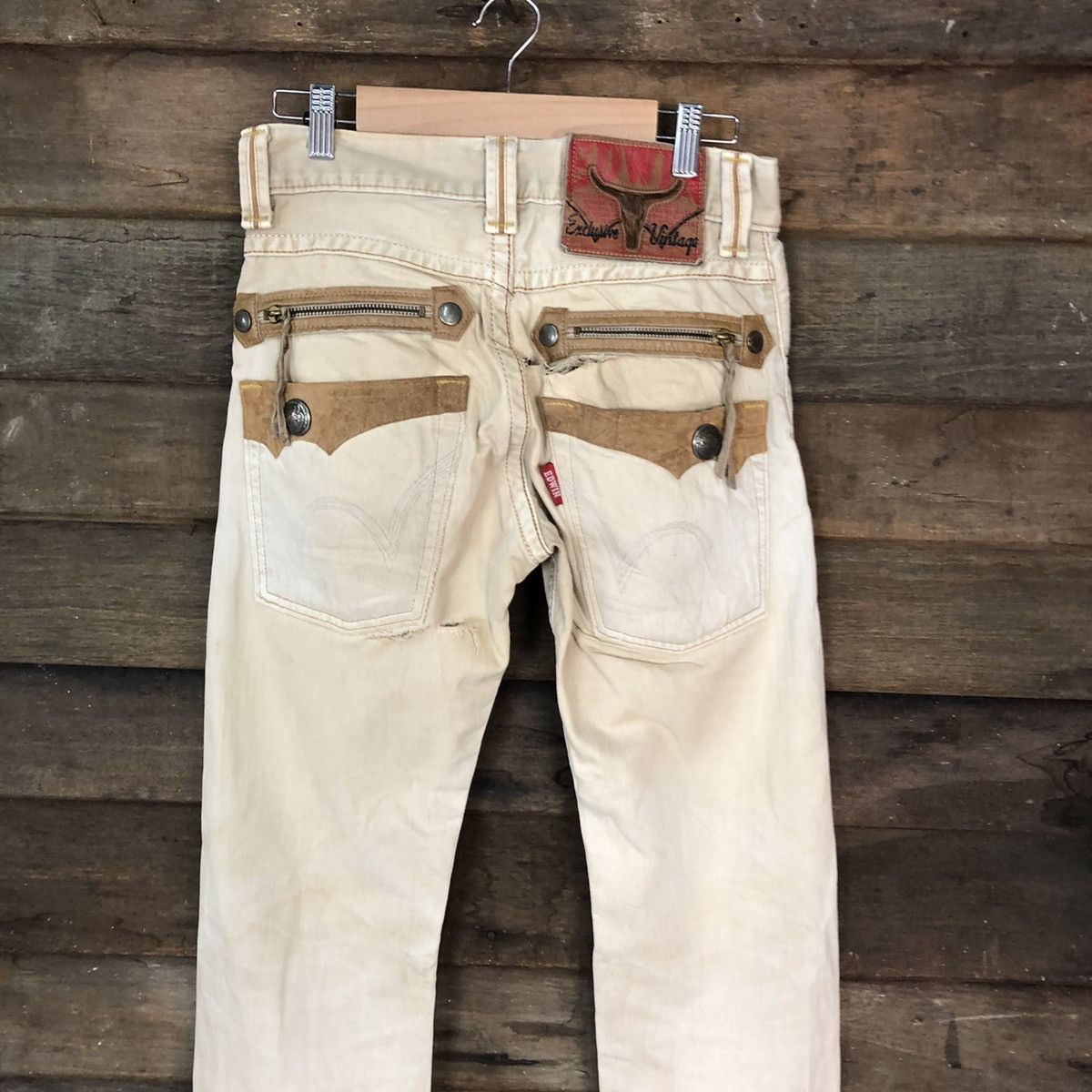 Edwin Edwin vintage Brown Distressed Denim Pants #5135 Size US 28 / EU 44 - 2 Thumbnail