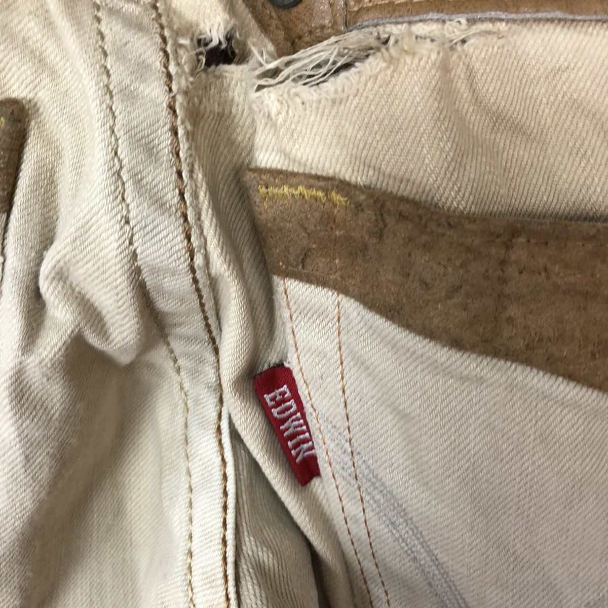 Edwin Edwin vintage Brown Distressed Denim Pants #5135 Size US 28 / EU 44 - 8 Thumbnail