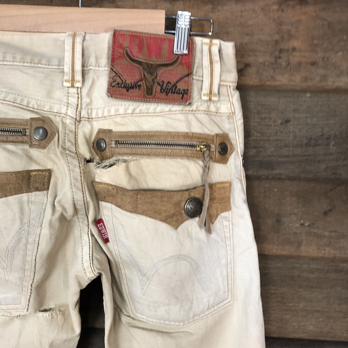 Edwin Edwin vintage Brown Distressed Denim Pants #5135 Size US 28 / EU 44 - 5 Thumbnail
