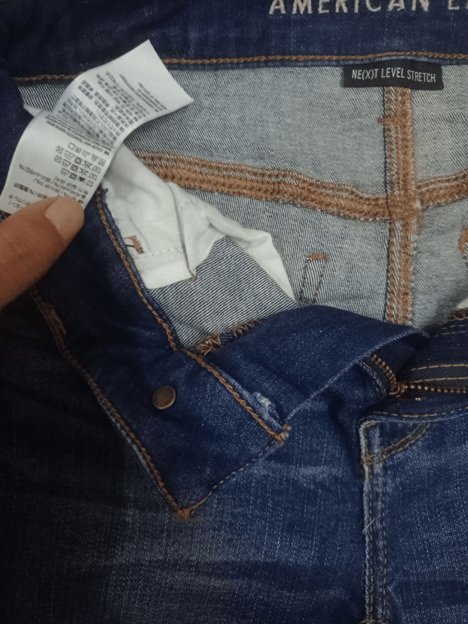 American Eagle Outfitters × Vintage SALES🔥 American Eagle Blue Wash Hi-Rise Distress Jeans Size 24" / US 00 / IT 34 - 5 Thumbnail