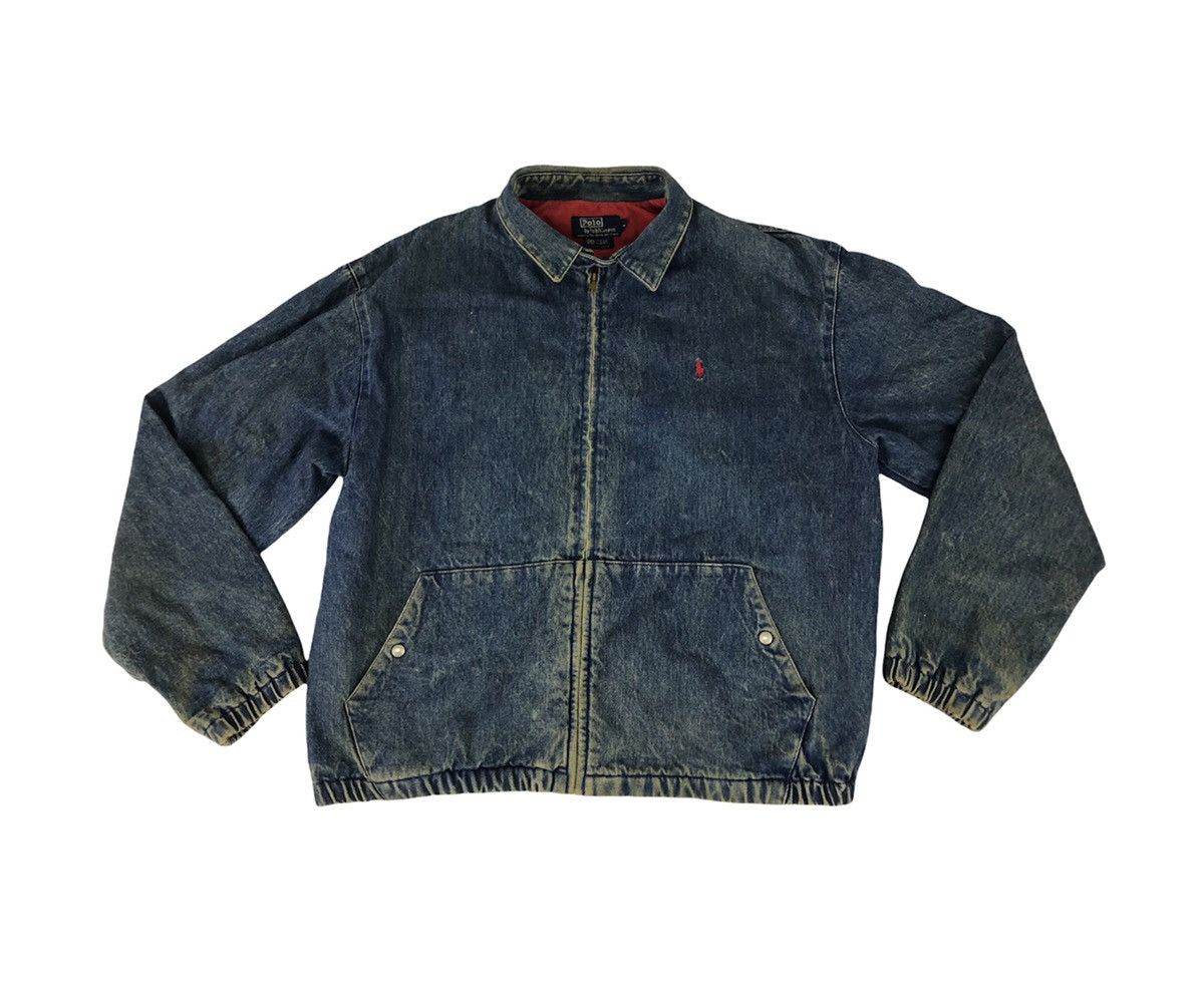 Polo Ralph Lauren × Vintage Vintage Polo By Ralph Lauren Padded Denim Workwear Jacket Size US XL / EU 56 / 4 - 1 Thumbnail