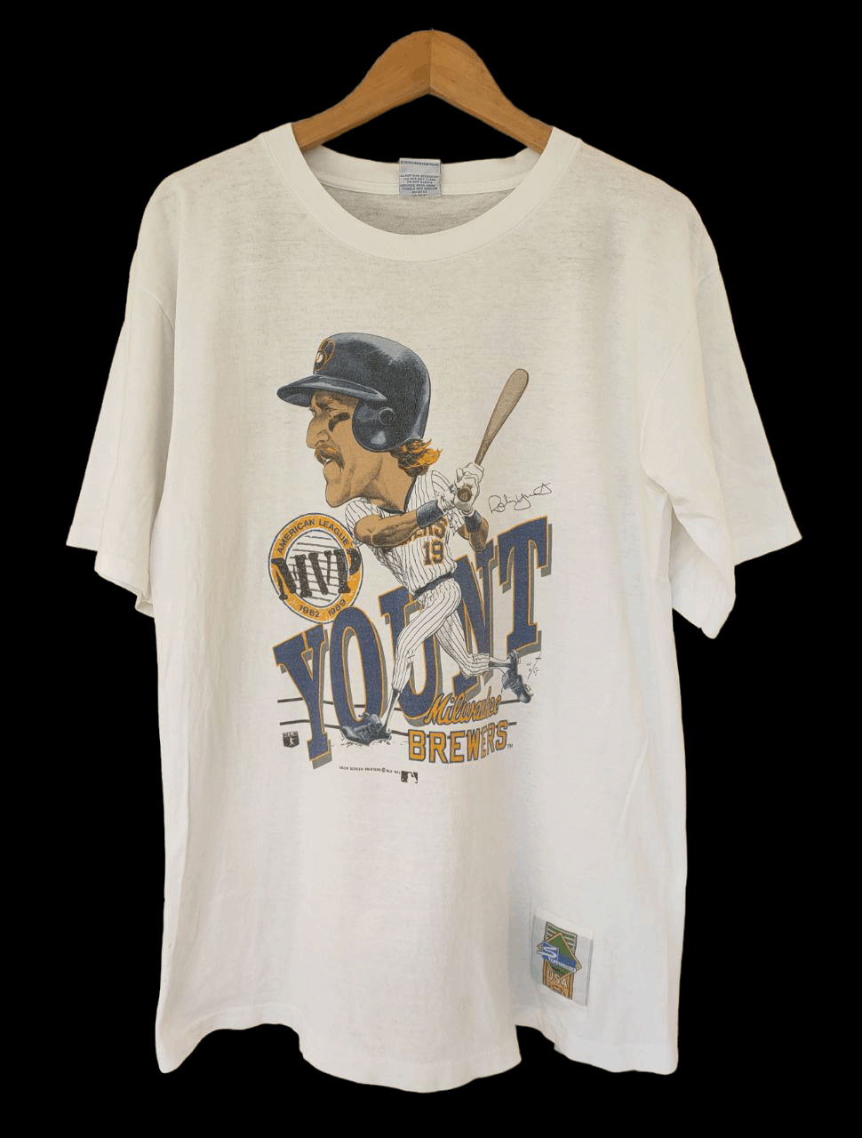 Vintage ©️1989 Vtg Robin Yount Milwaukee Brewers MLB T | Grailed