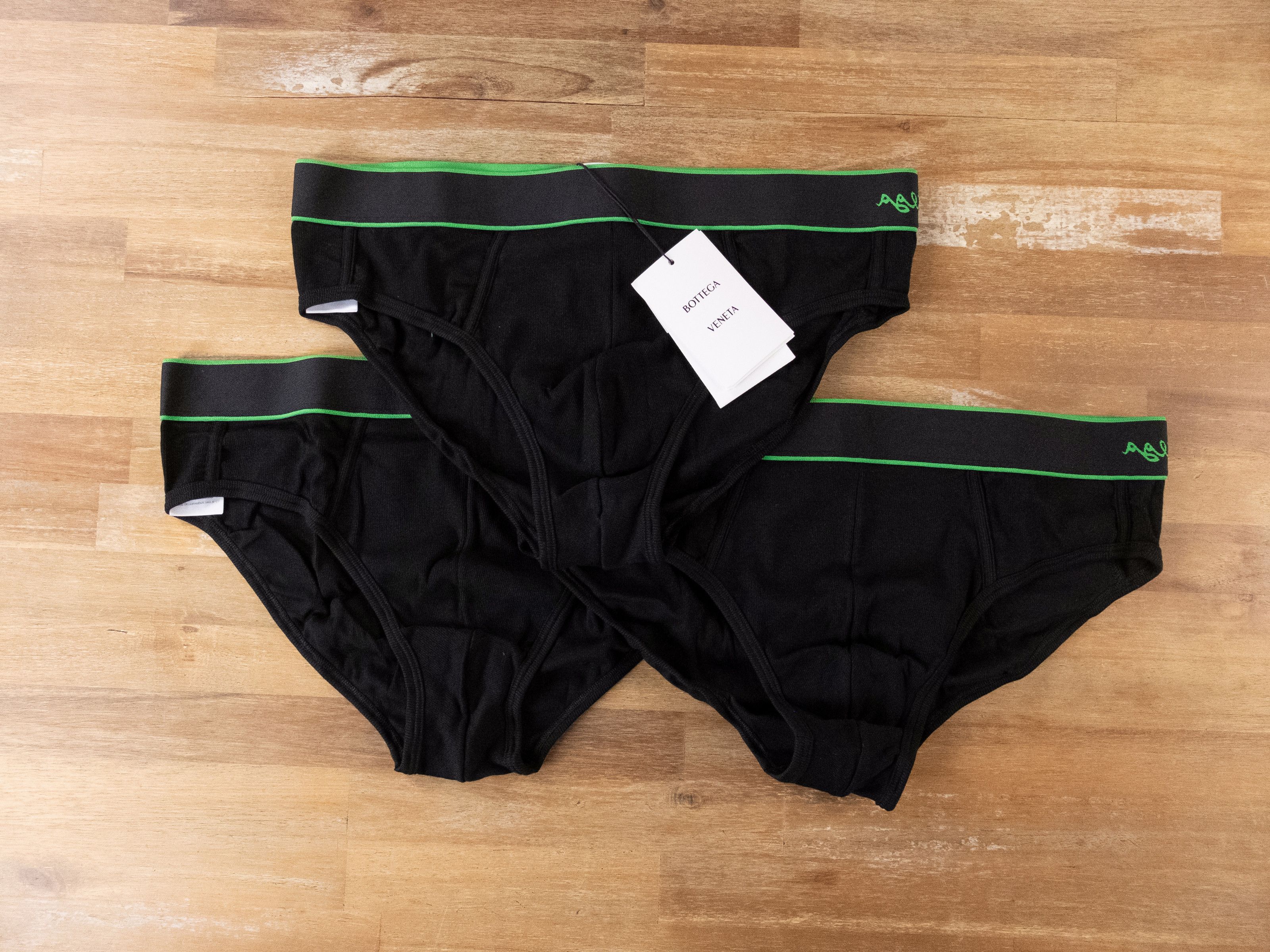 Bottega Veneta BOTTEGA VENETA pack of 3 black cotton briefs XL Size 36 - 1 Thumbnail